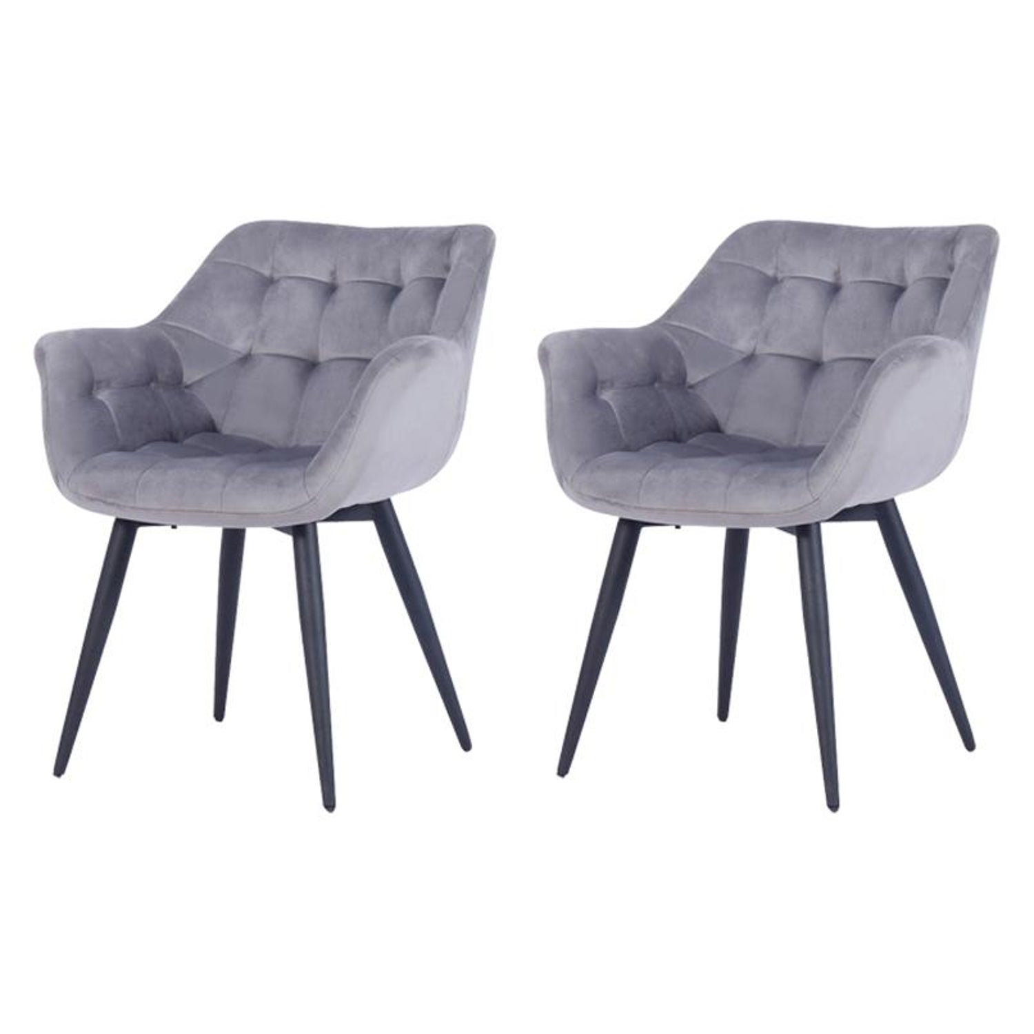 Pair New Spanish Armchair Grey Velvet Upholstery For Sale at 1stDibs