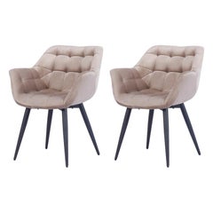 Paire de fauteuils espagnols neufs tapisserie velours gris