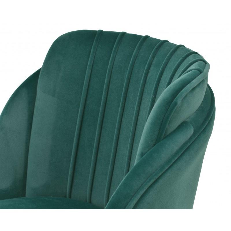 Hand-Crafted Pair New Spanish Chair, Metal, Green Velvet Upholstery