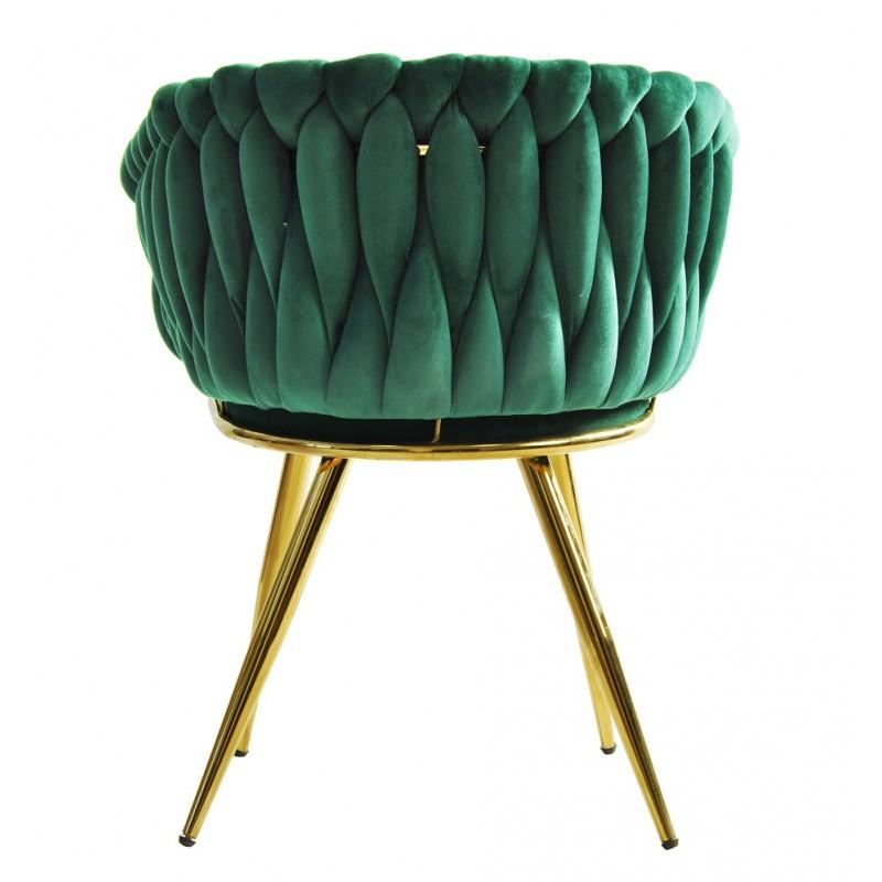 Pair New Spanish Chair, Metal, Green Velvet Upholstery For Sale 1
