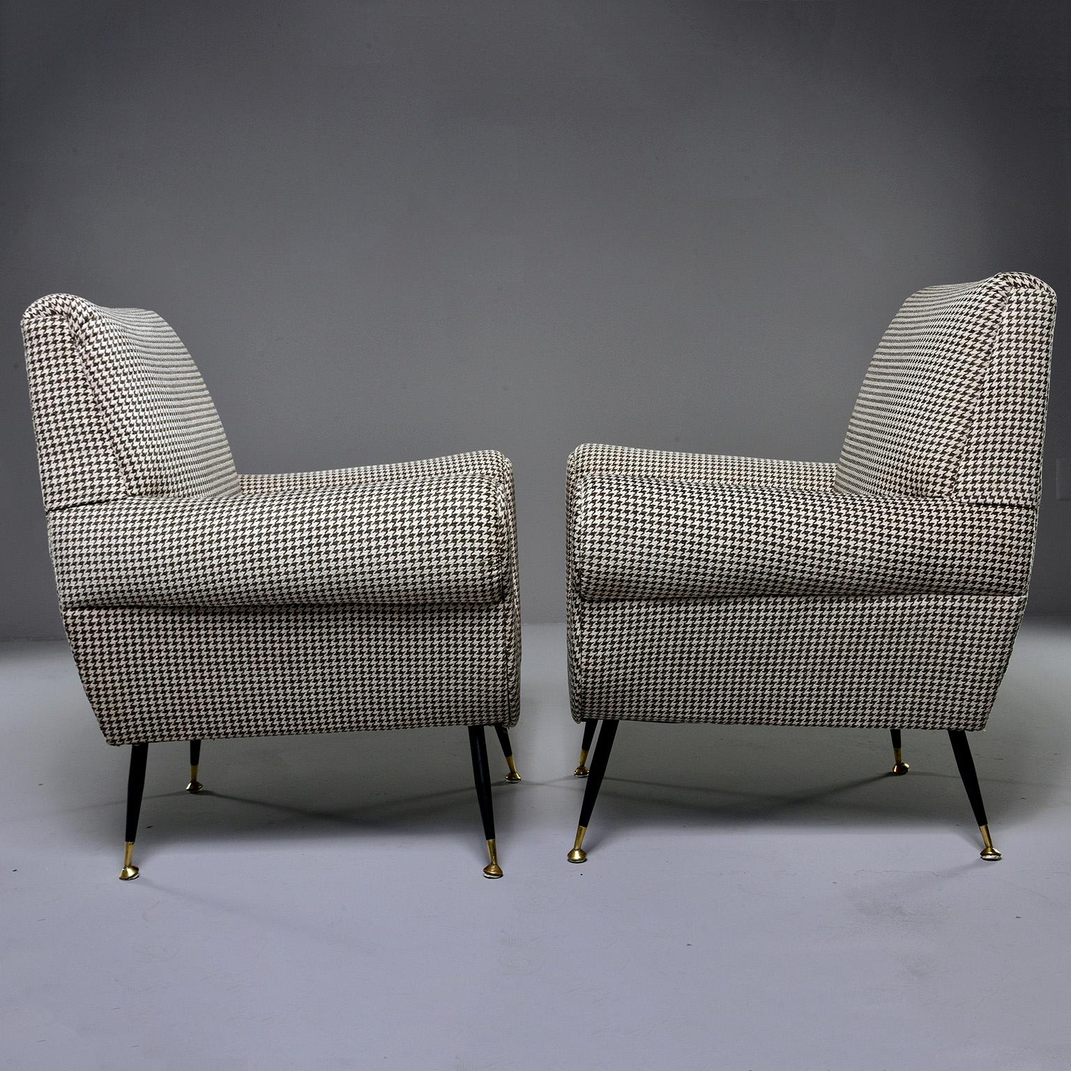 Mid-Century Modern Pair of Newly Upholstered Chairs by Gigi Radice for Minotti