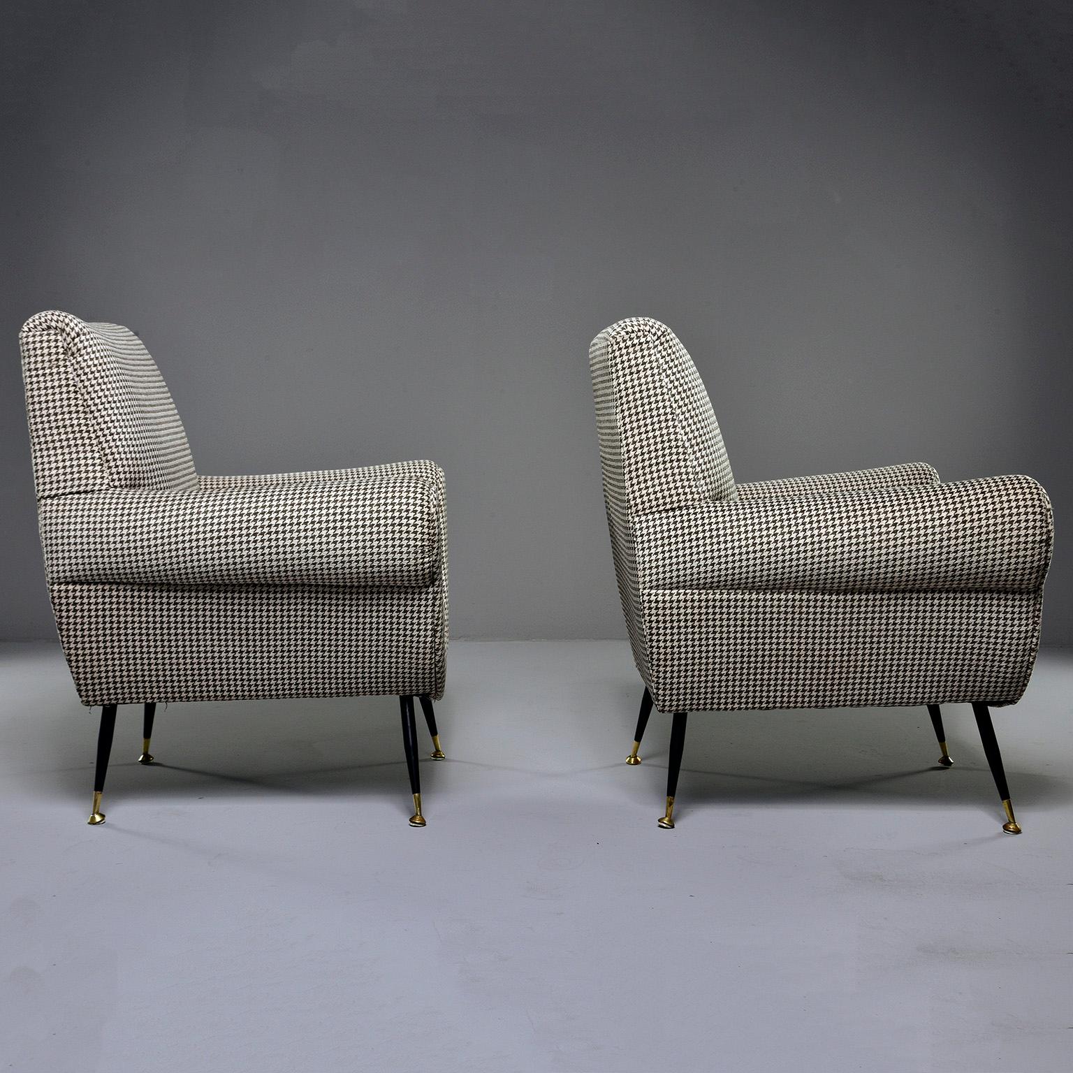 Italian Pair of Newly Upholstered Chairs by Gigi Radice for Minotti