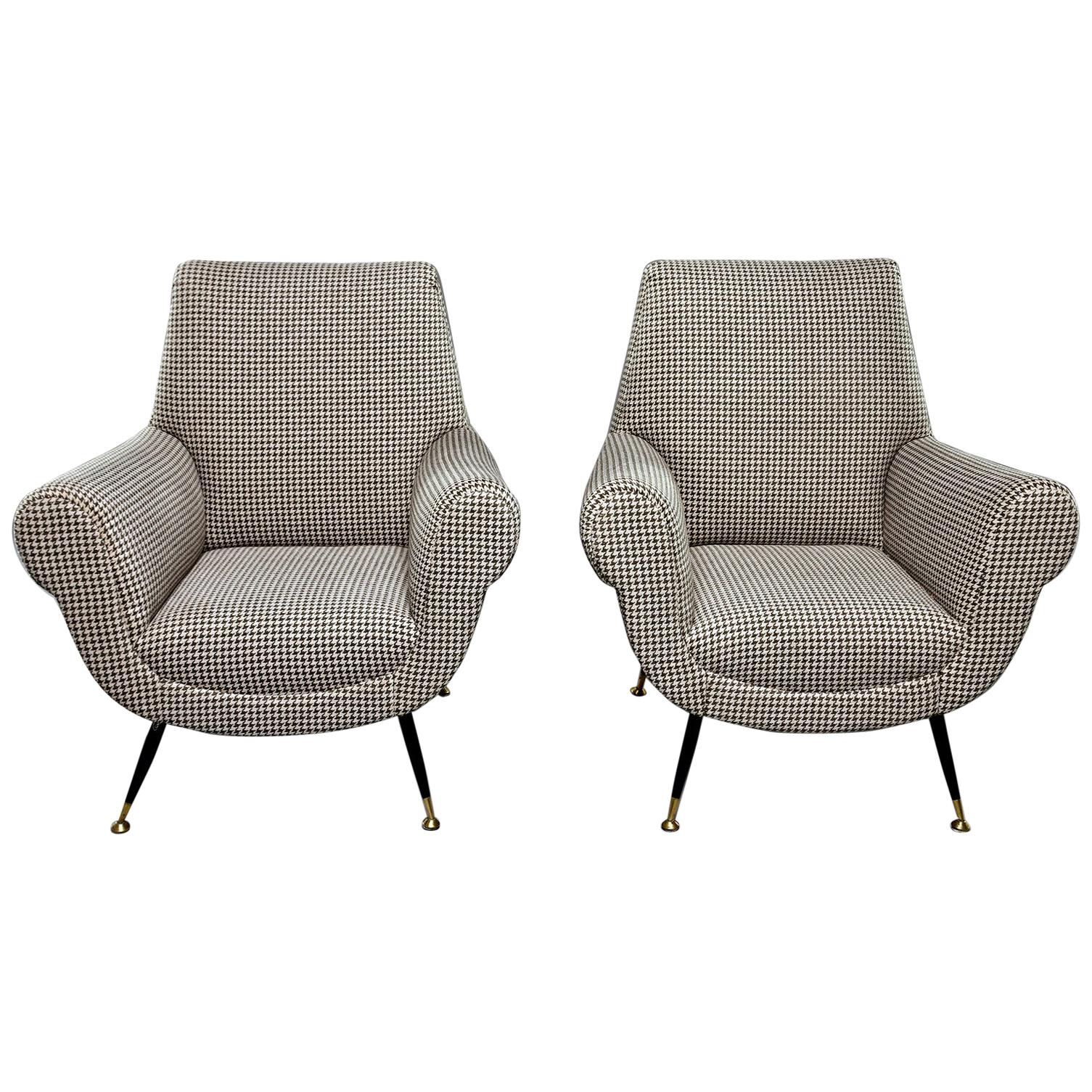 Pair of Newly Upholstered Chairs by Gigi Radice for Minotti