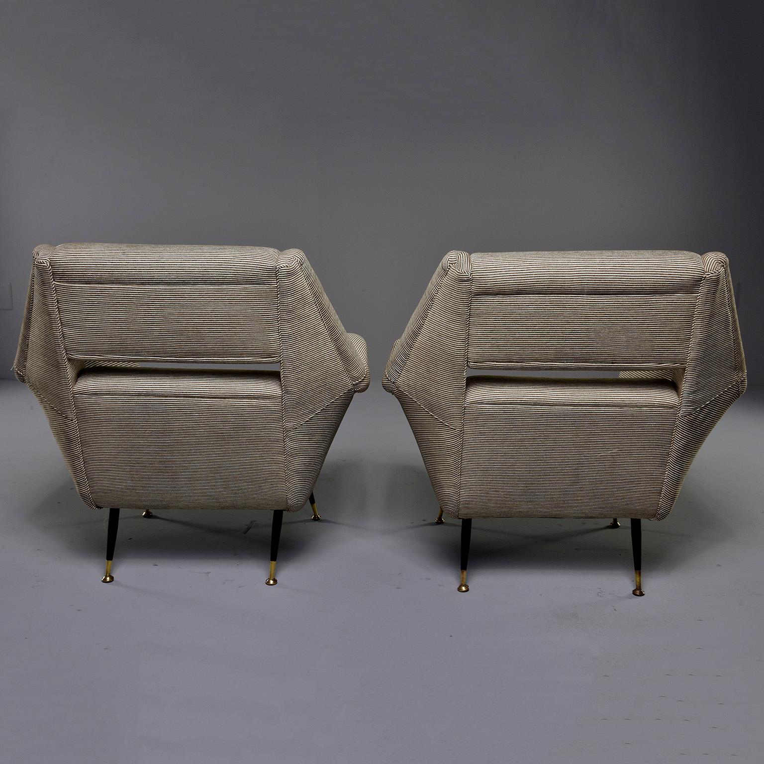 Mid-Century Modern Pair of Newly Upholstered Midcentury Chairs by Gigi Radice for Minotti