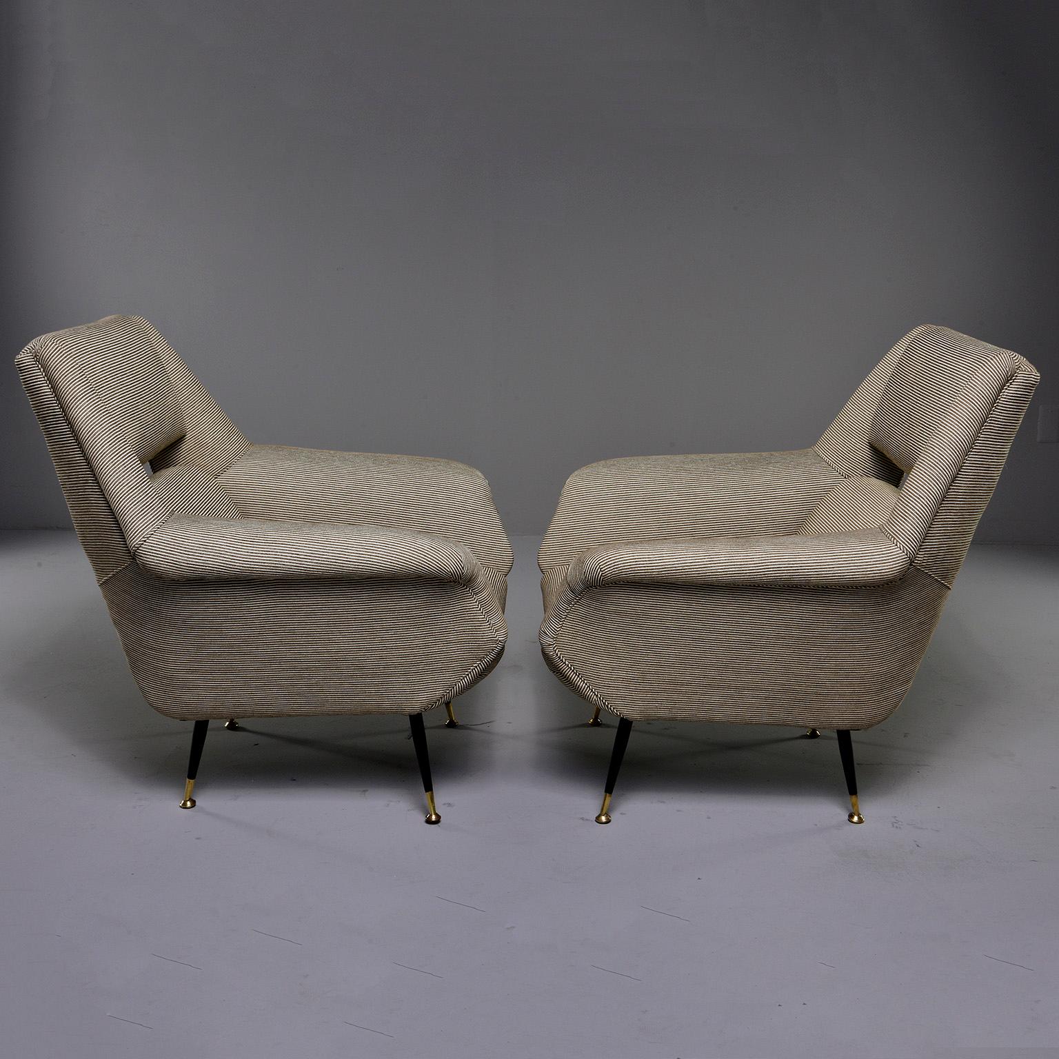 Italian Pair of Newly Upholstered Midcentury Chairs by Gigi Radice for Minotti
