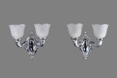 Pair Nickel Wall Sconce Plaza Hotel NYC Quantity Available