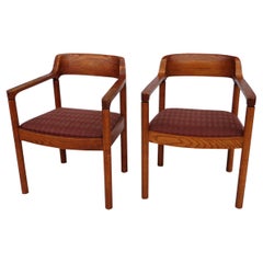 Pair Nico Zographos Ireland Arm Chairs