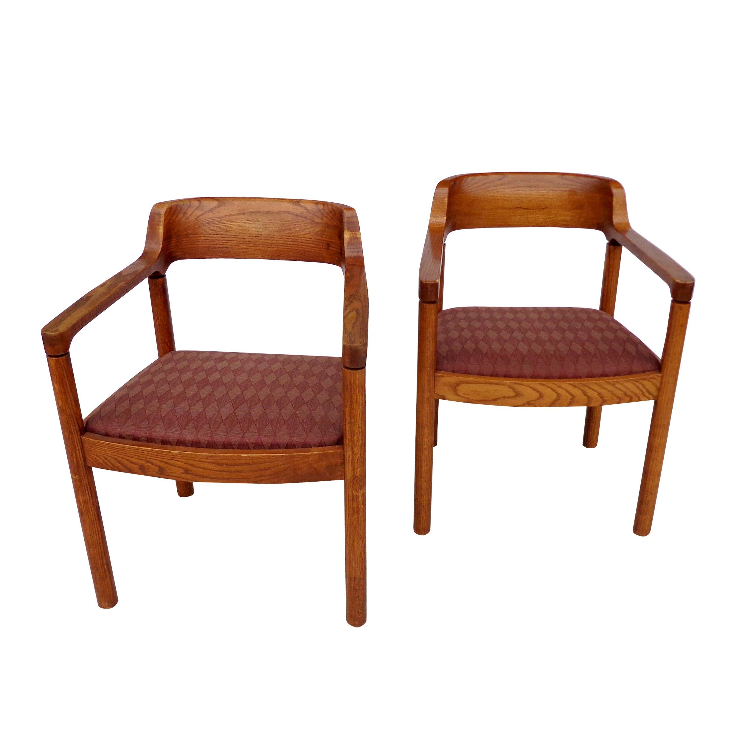 Mid-Century Modern Pair Nico Zographos Ireland Arm Chairs For Sale