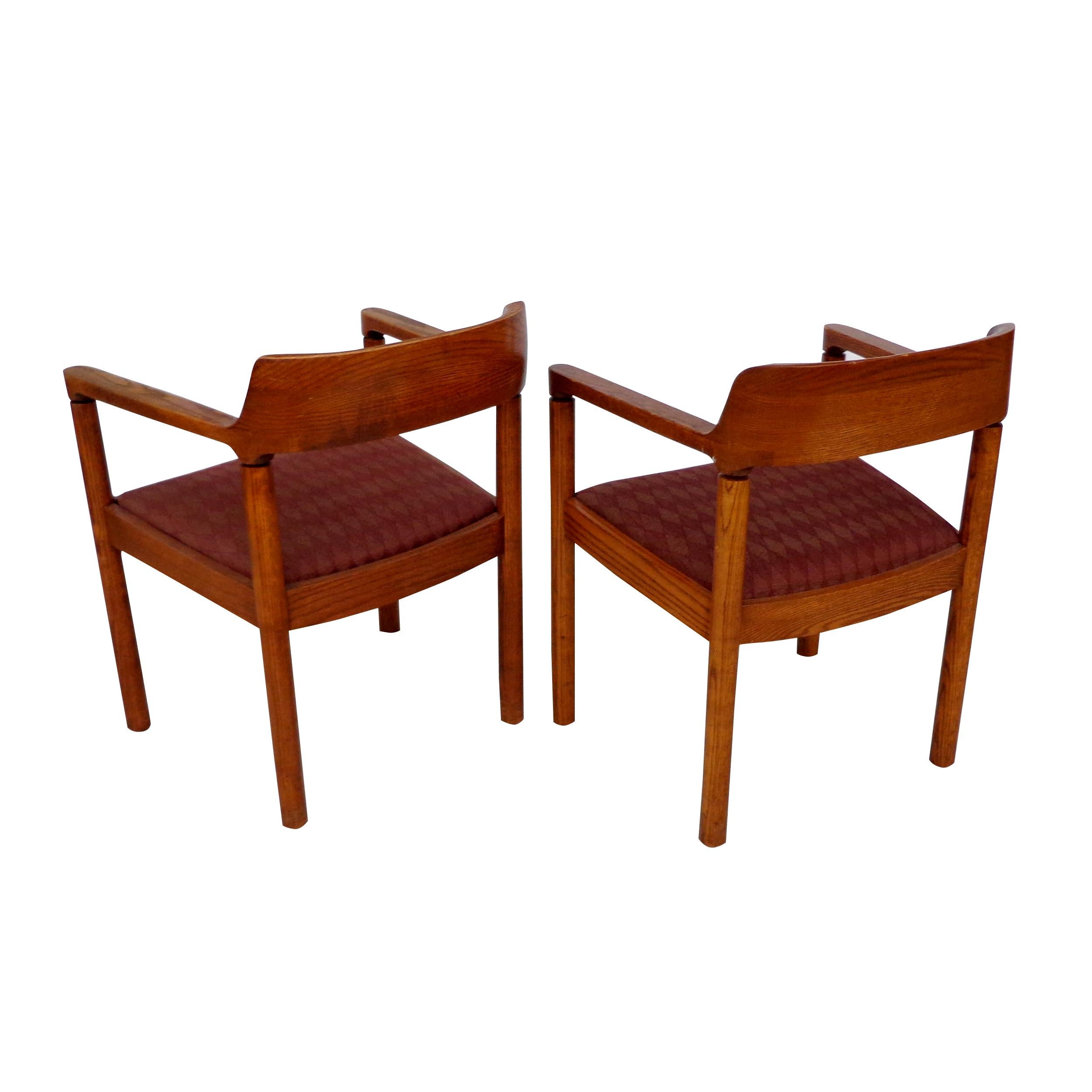 Pair Nico Zographos Ireland Arm Chairs In Good Condition For Sale In Pasadena, TX