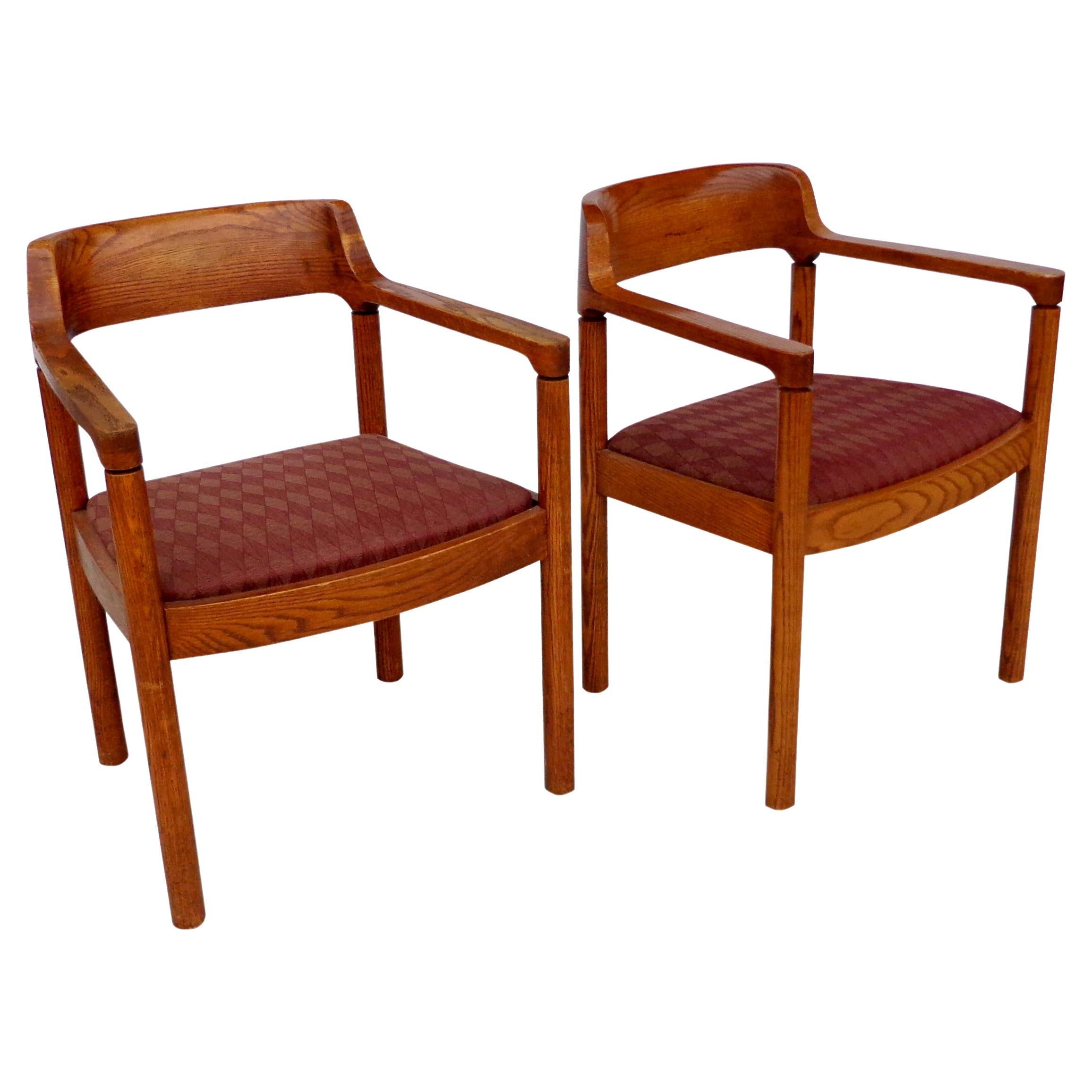 Pair Nico Zographos Ireland Arm Chairs