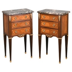 Pair Night Stands Bedside Cabinets Louis XVI Directoire Style