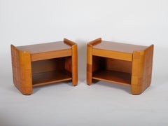 Pair Night stands Tito Agnoli for Poltrona Frau / Caleido. Italy c1970