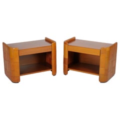 Pair Night stands Tito Agnoli for Poltrona Frau / Caleido. Italy c1970