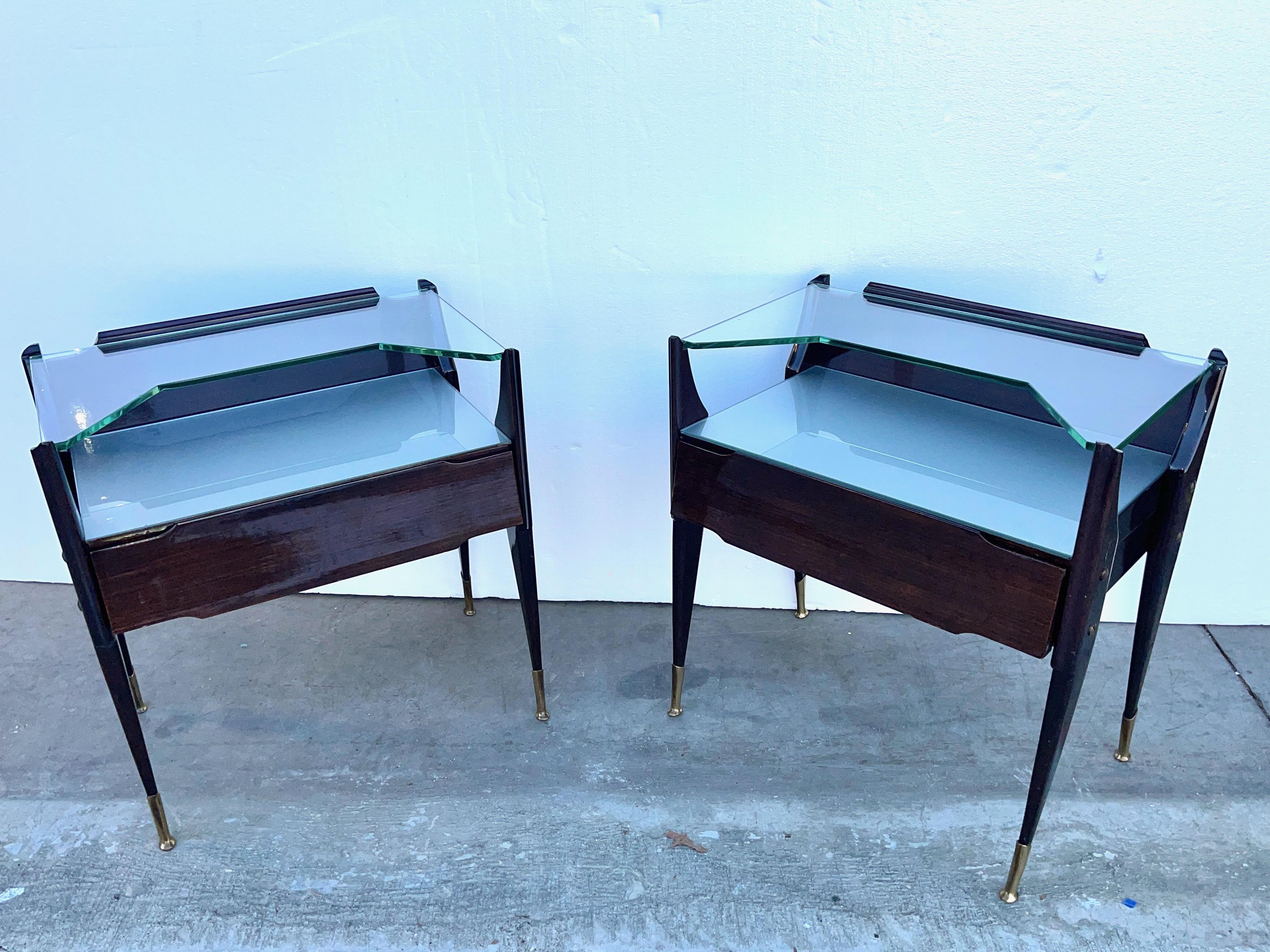 Mid-Century Modern La Permanente Mobili Cantù Nightstands For Sale