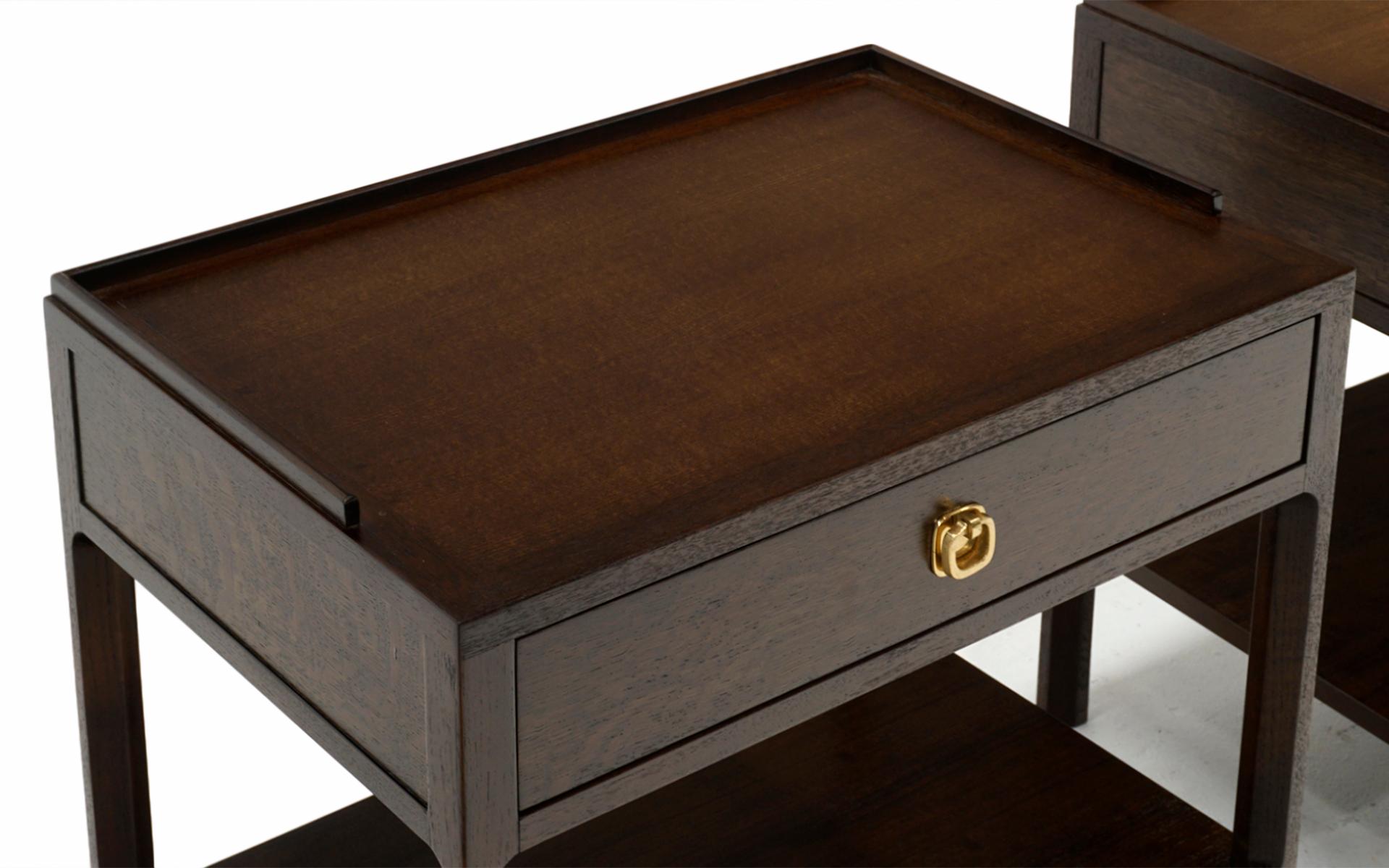 American Pair NIghtstands /End Tables by Edward Wormley for Dunbar. SolidTeak, English Oak