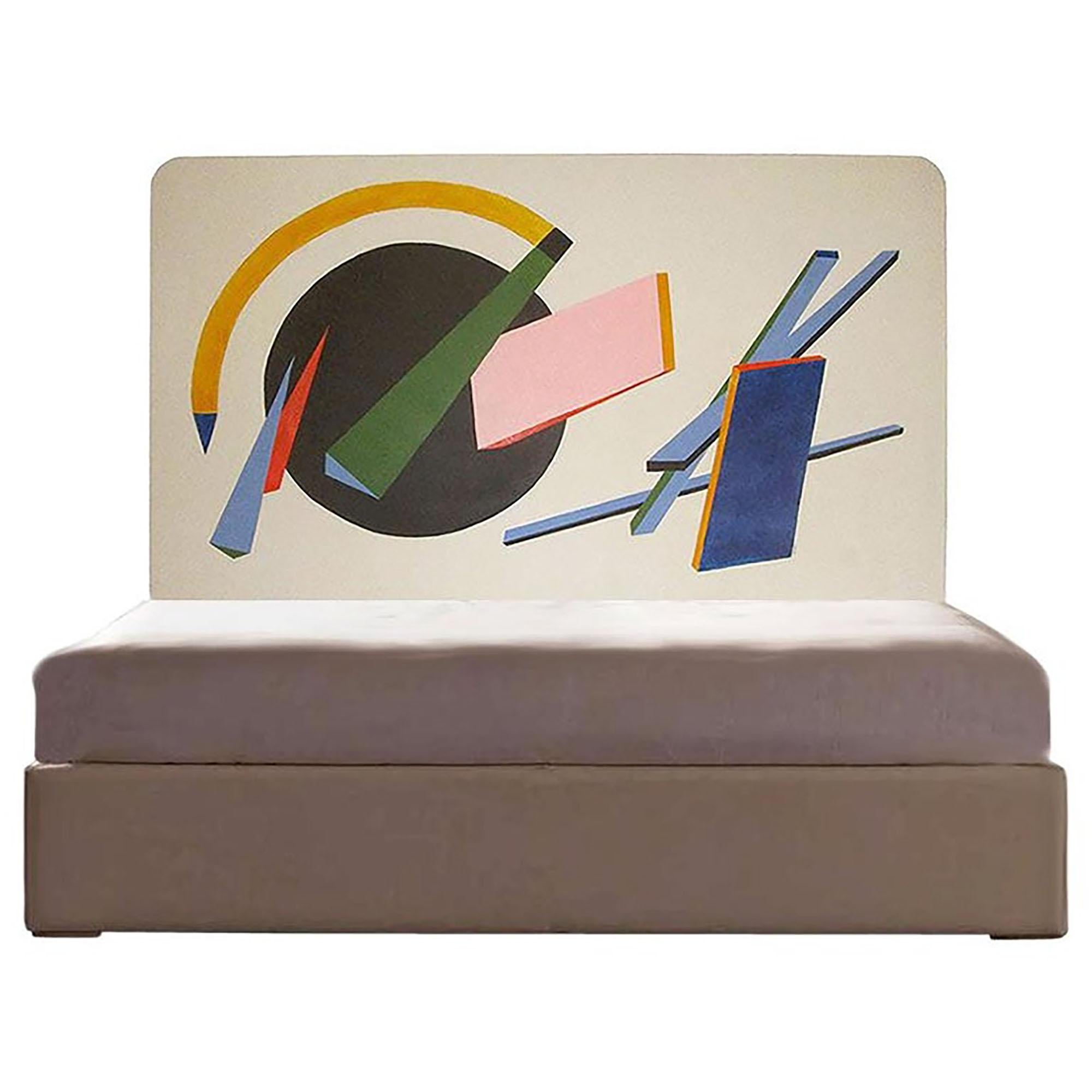 Wood Pair Nightstands Painted by Artist Unique Vintage Side Cabinets Bedside Tables
