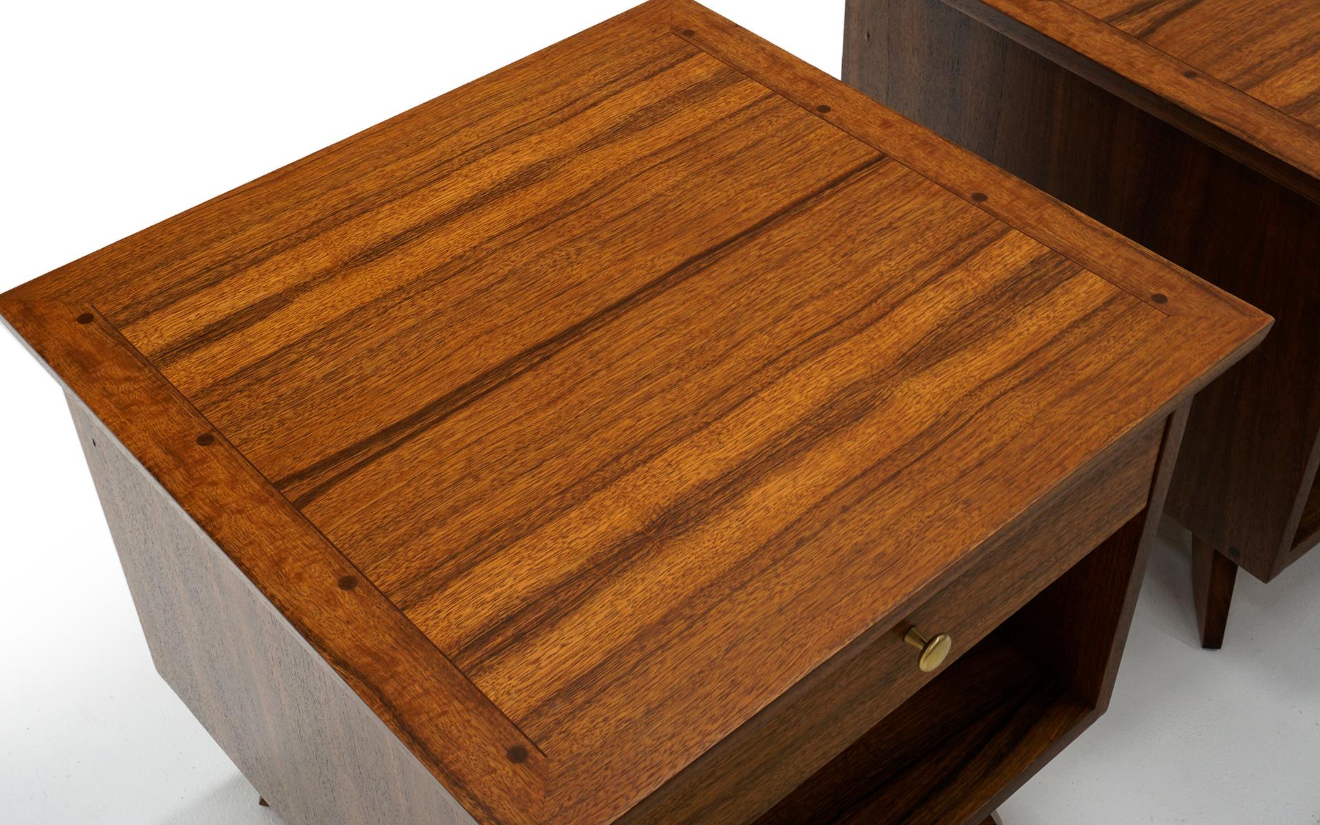 American Pair of Nightstands with Drawer by George Nakashima for Widdicomb, Beautiful