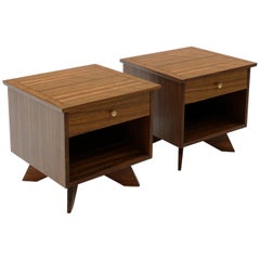 Pair of Nightstands with Drawer by George Nakashima for Widdicomb, Beautiful