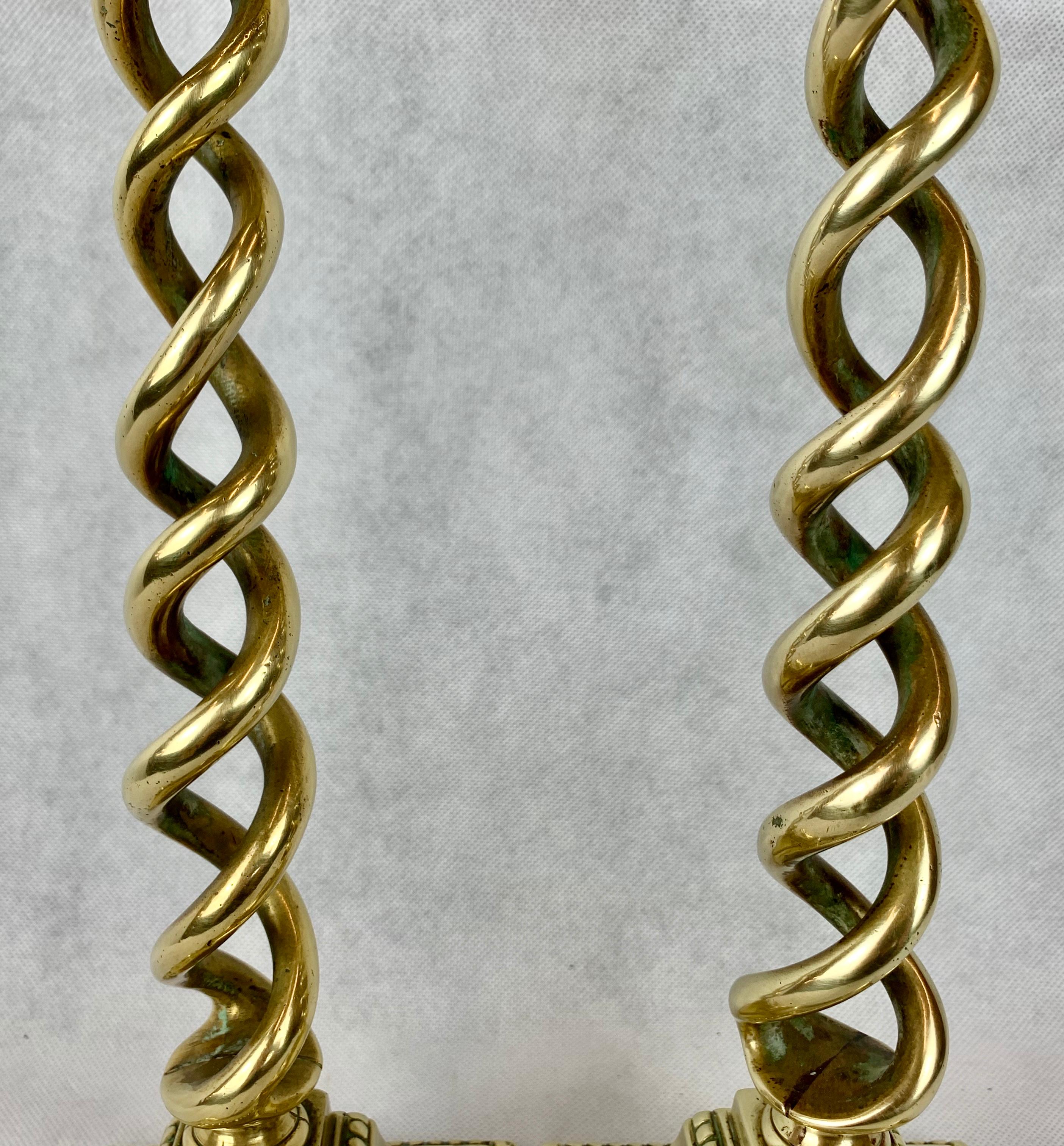 brass barley twist candlesticks