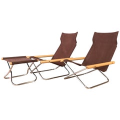 Takeshi Nii for Trend Pacific “NY” Folding Chairs & Ottoman Set