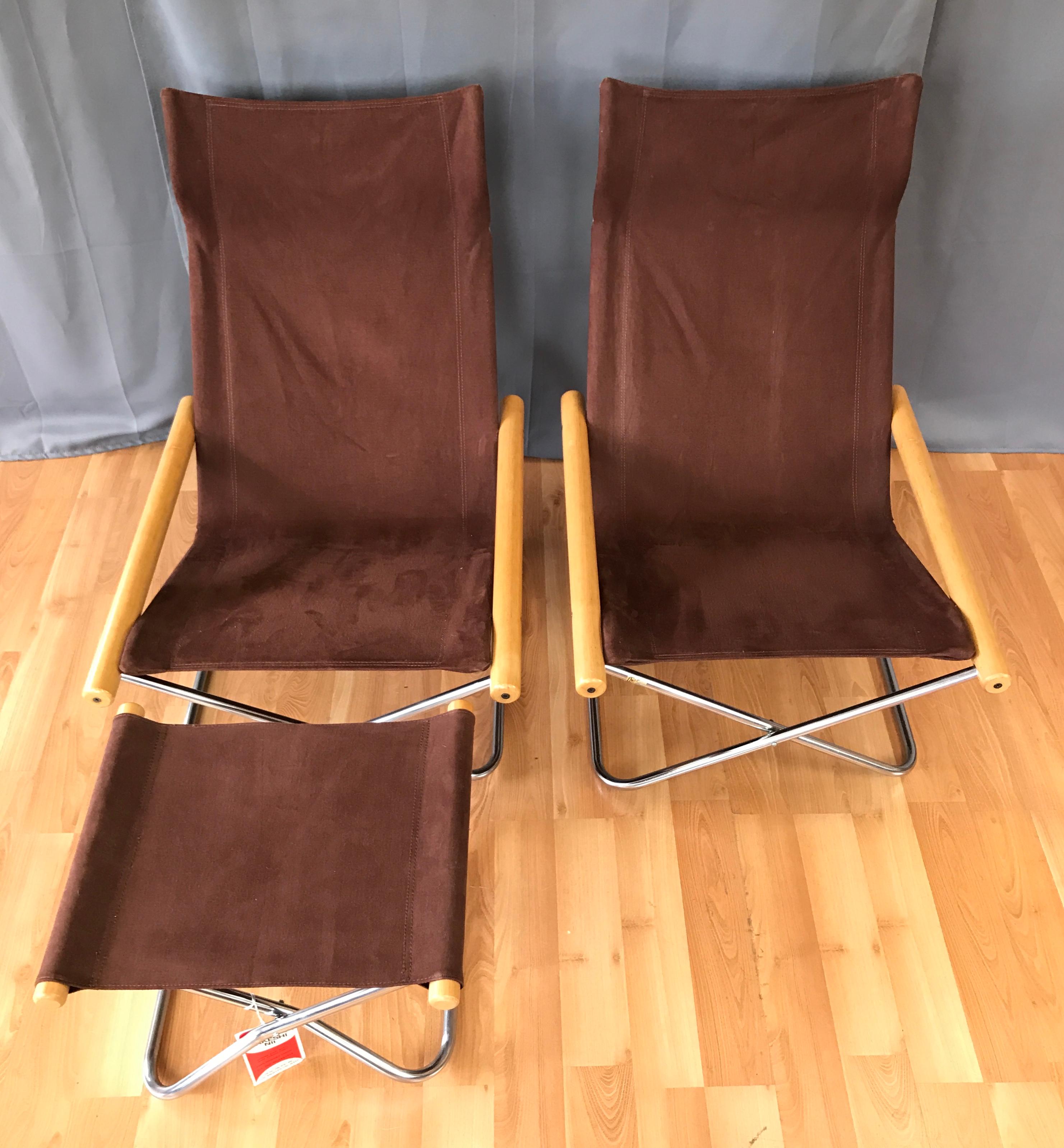 American Takeshi Nii for Trend Pacific “NY” Folding Chairs & Ottoman Set