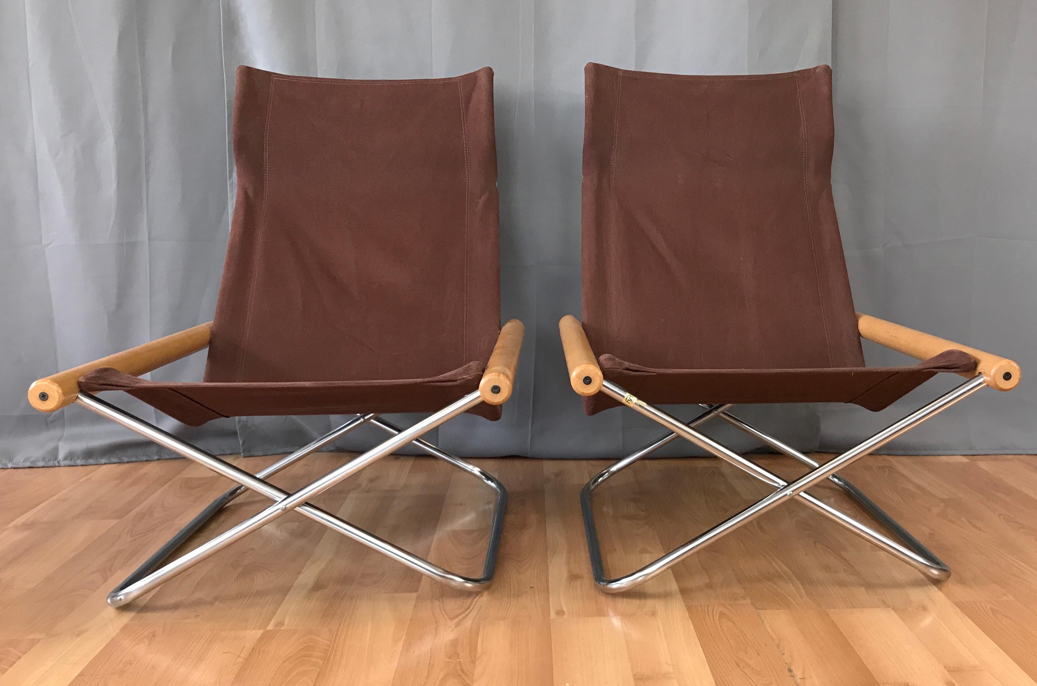 Takeshi Nii for Trend Pacific “NY” Folding Chairs & Ottoman Set In Good Condition In San Francisco, CA