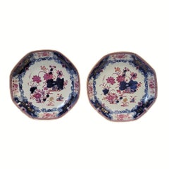 Pair octagonal fountains porcelain British East India Company, Chinese porcelain