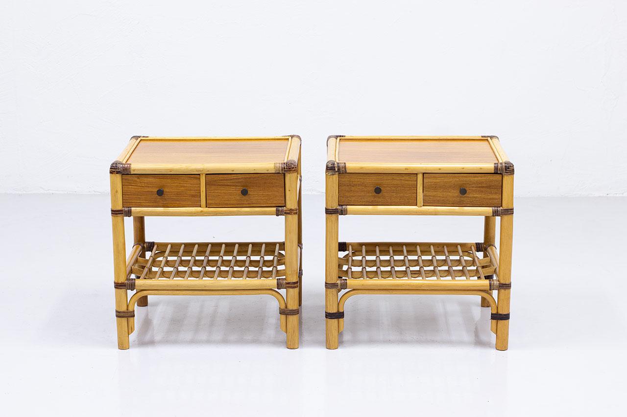 Scandinavian Modern Pair od Bedside Tables by DUX, Sweden, 1960s For Sale
