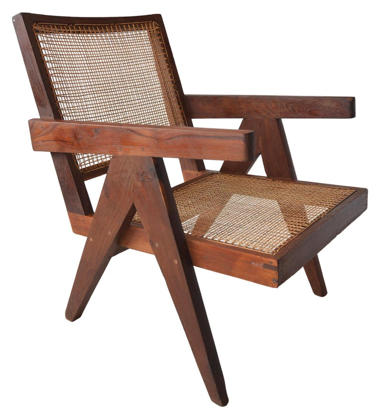 Pair of Pierre Jeanneret Low Chairs For Sale at 1stDibs