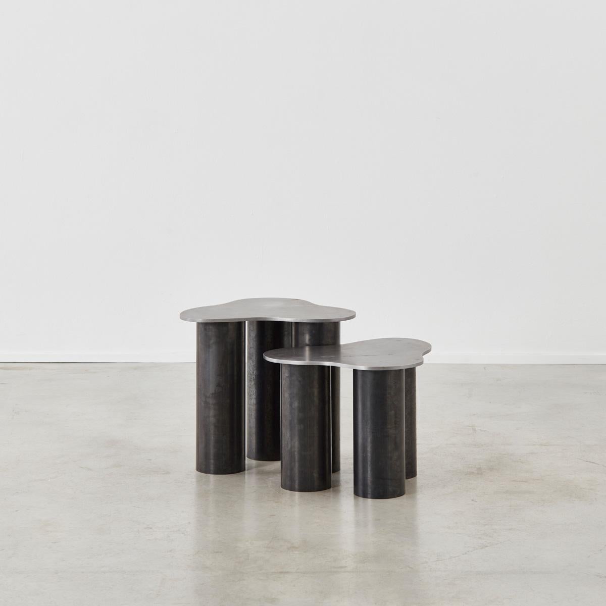 Side table 001 is a made to order design by Archive for Space, a multidisciplinary design practice founded in London in 2019. Side table 001 was designed to celebrate raw steel through exploring the material’s cyclical nature. Made from standard