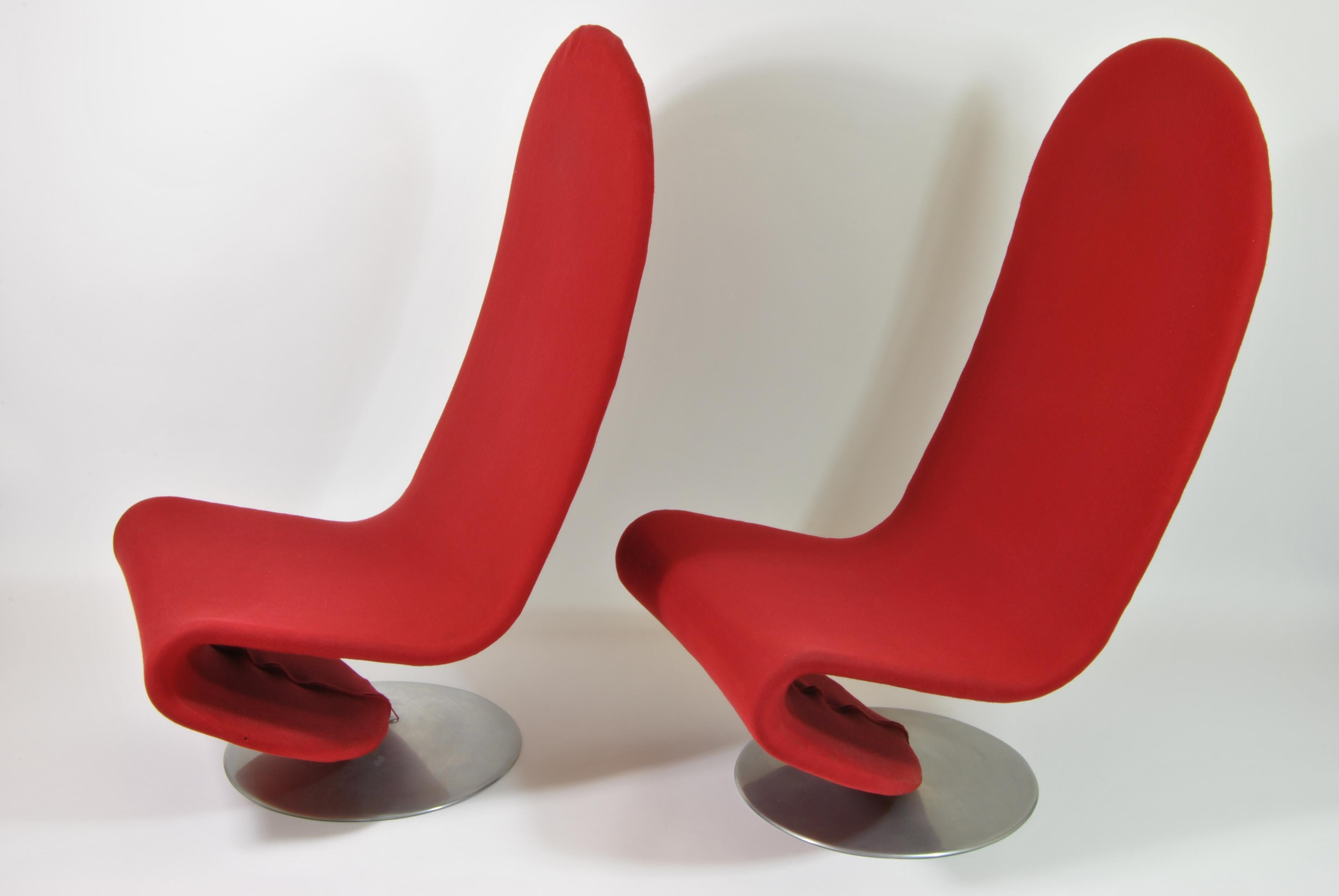 Danese Coppia di poltrone 1-2-3- Lounge System Design Verner Panton per F. Hansen, 1970 in vendita