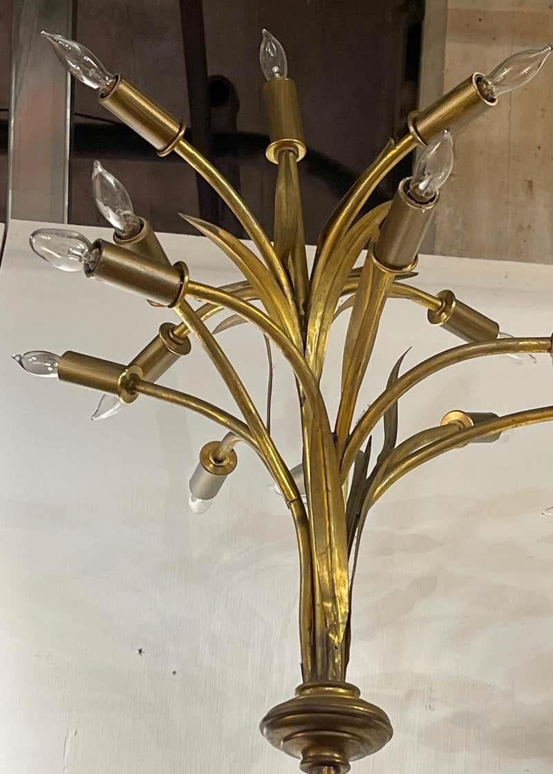 Pair of 12' Polychromed Plaster Angel 14-Light Candelabra / Lamps on Pedestals For Sale 8