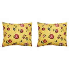 Pair of Bien Aimée Linen Pillows by Antoinette Poisson, Paris