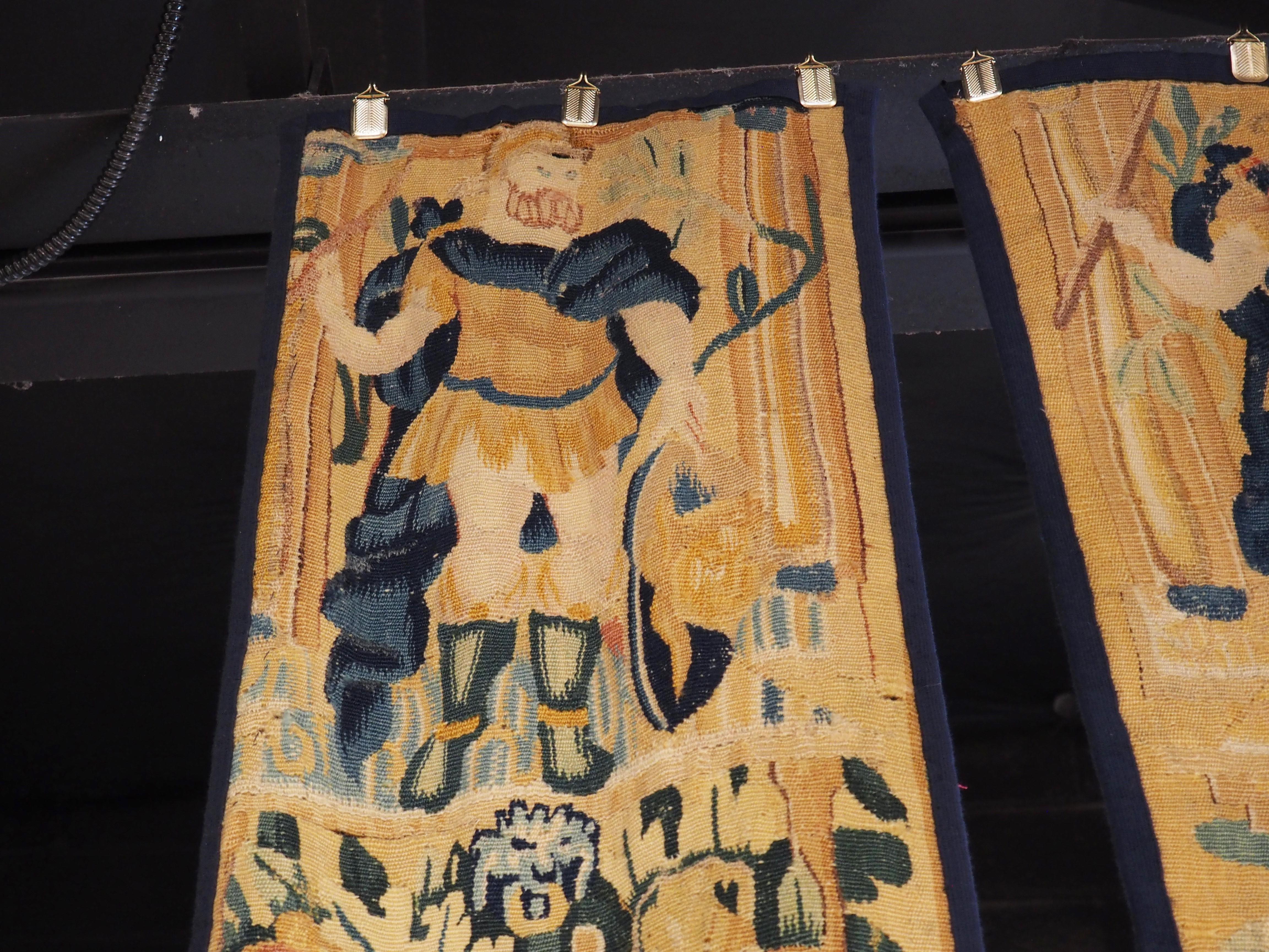 Paire de bordures anciennes en tapisserie des Flandres, vers 1580 en vente 6