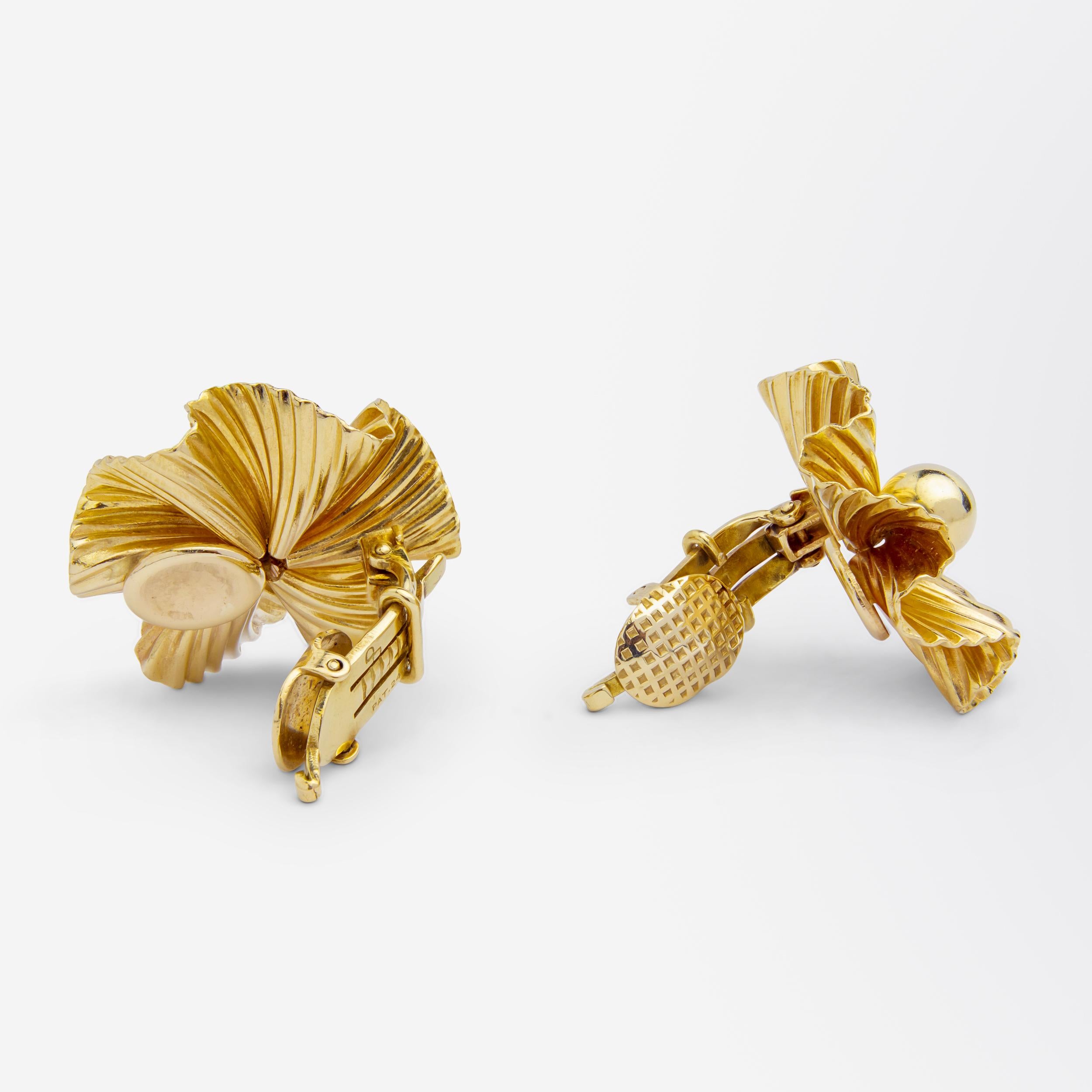 14k gold clip on earrings