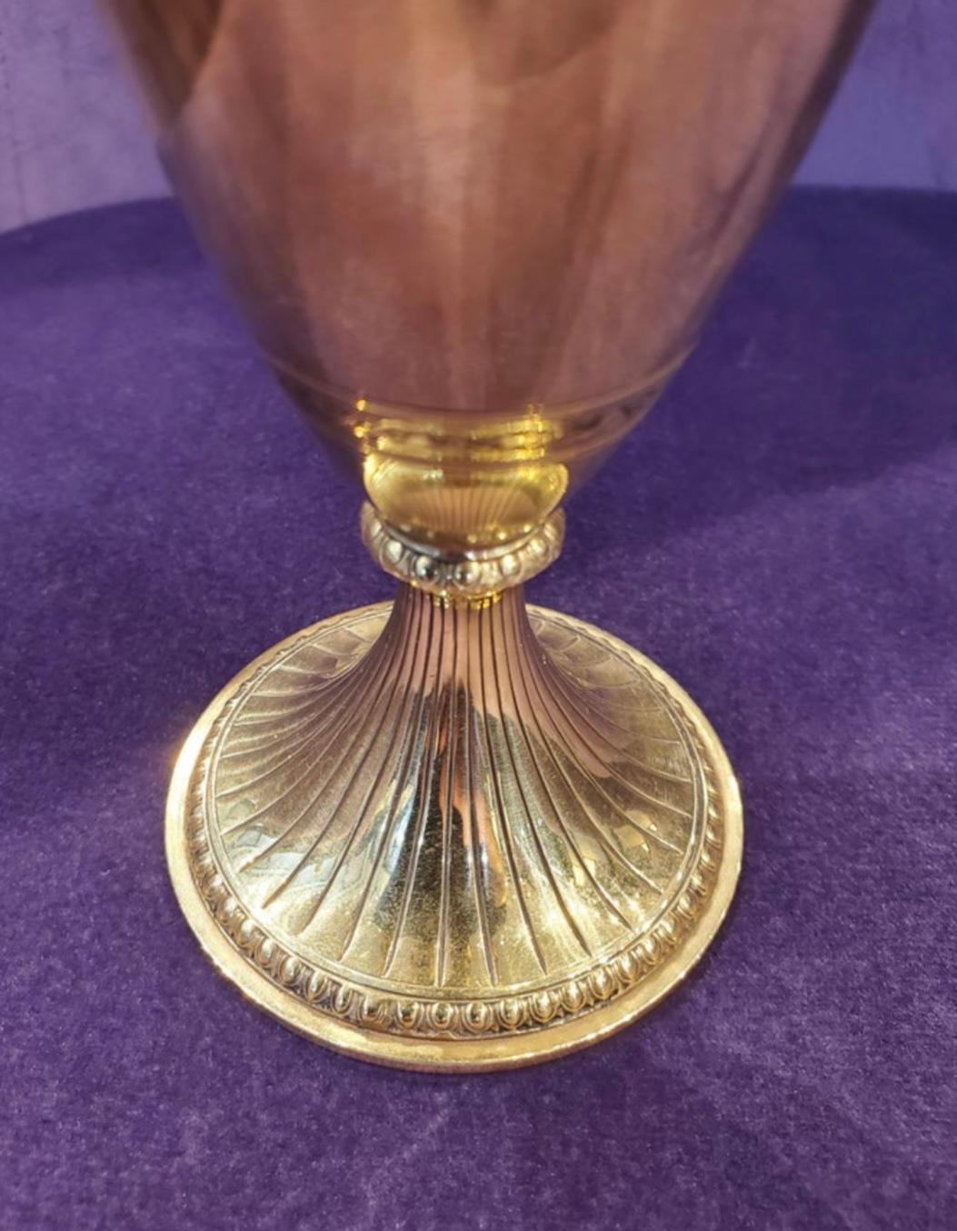Paar Blumenvasen aus 14 Karat Gold für Damen oder Herren