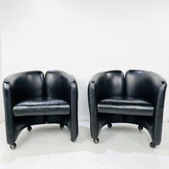 Pair of 142 Series Lounge Chairs by Eugenio Gerli for Tecno