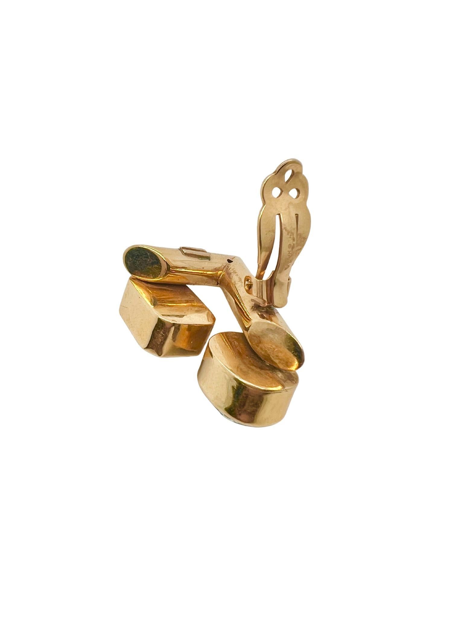 Paar Ohrclips aus 14k Gold, Amethyst und Blautopas im Zustand „Hervorragend“ im Angebot in New York, NY