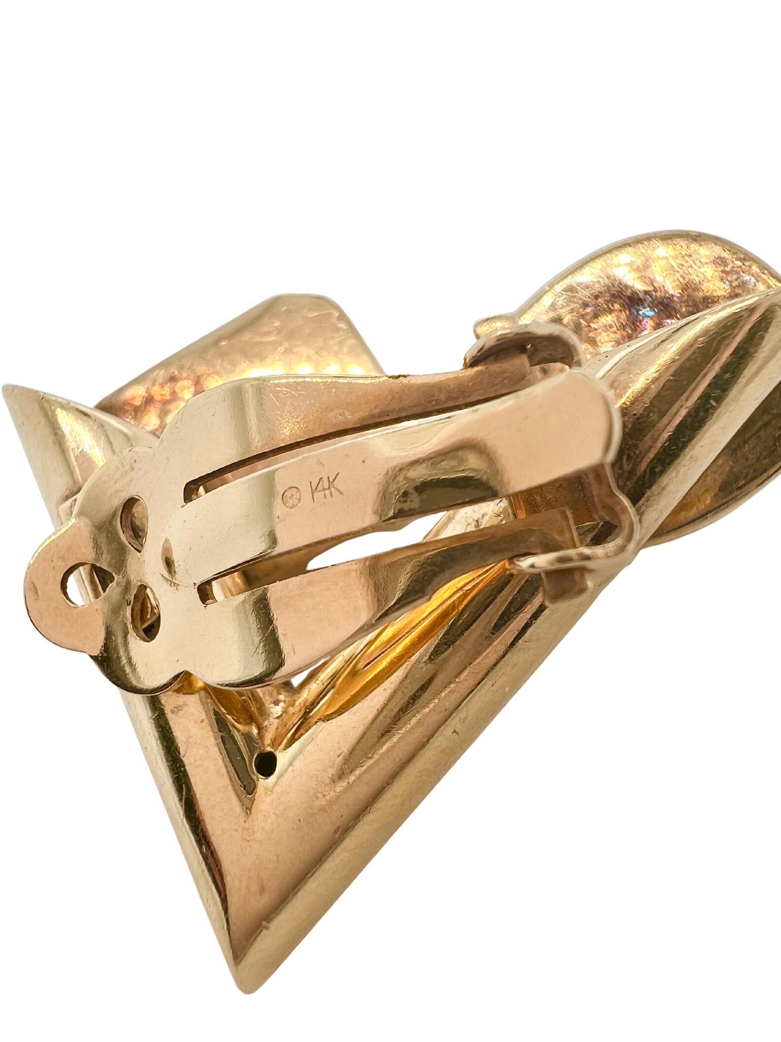 Paar Ohrclips aus 14k Gold, Amethyst und Blautopas Damen im Angebot