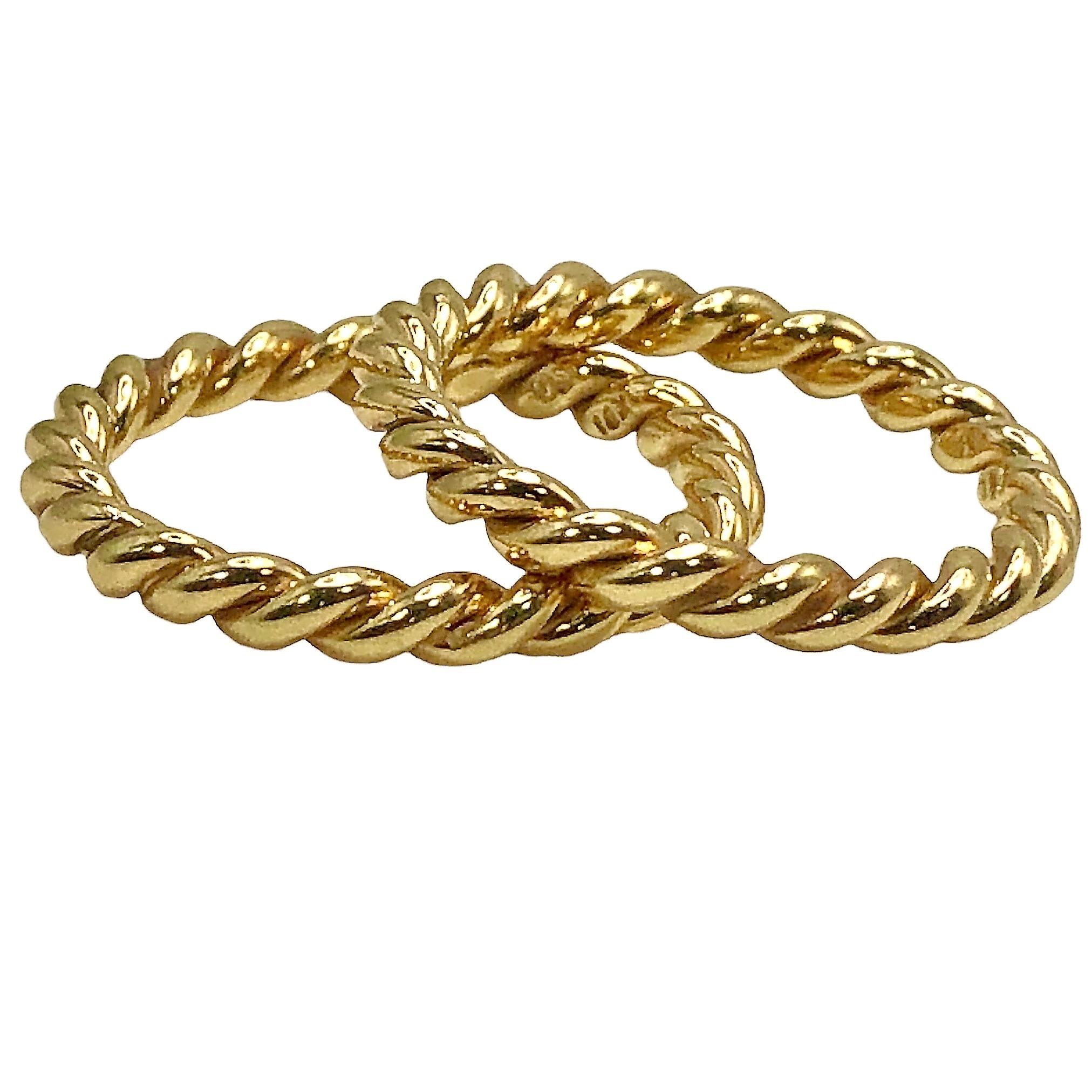 gold rope rings