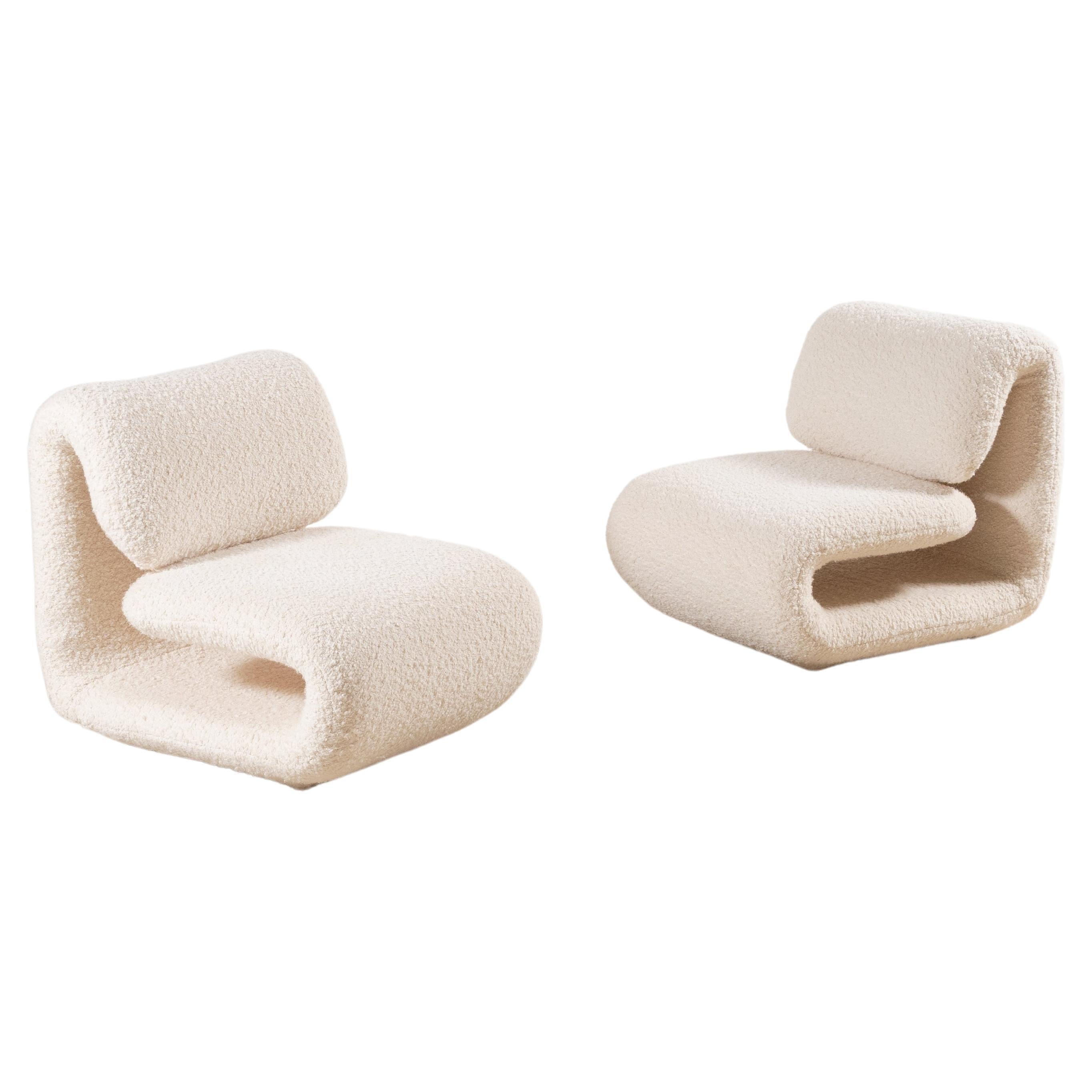 Pair of "1500" Lounge Chairs by Etienne-Henri Martin for TFM, France, 1960