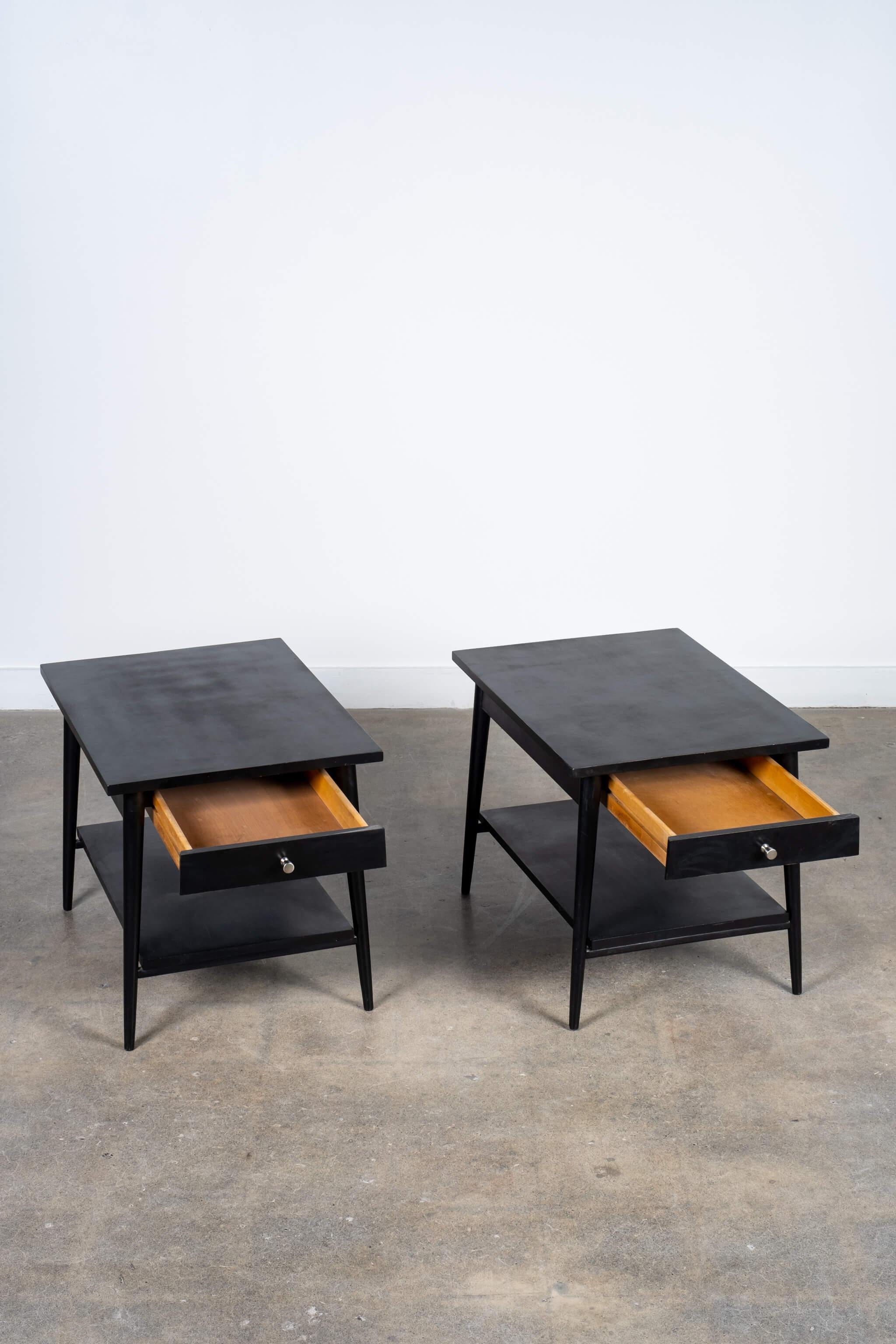 American Pair of #1587 Side Tables by Paul McCobb, 1960s For Sale
