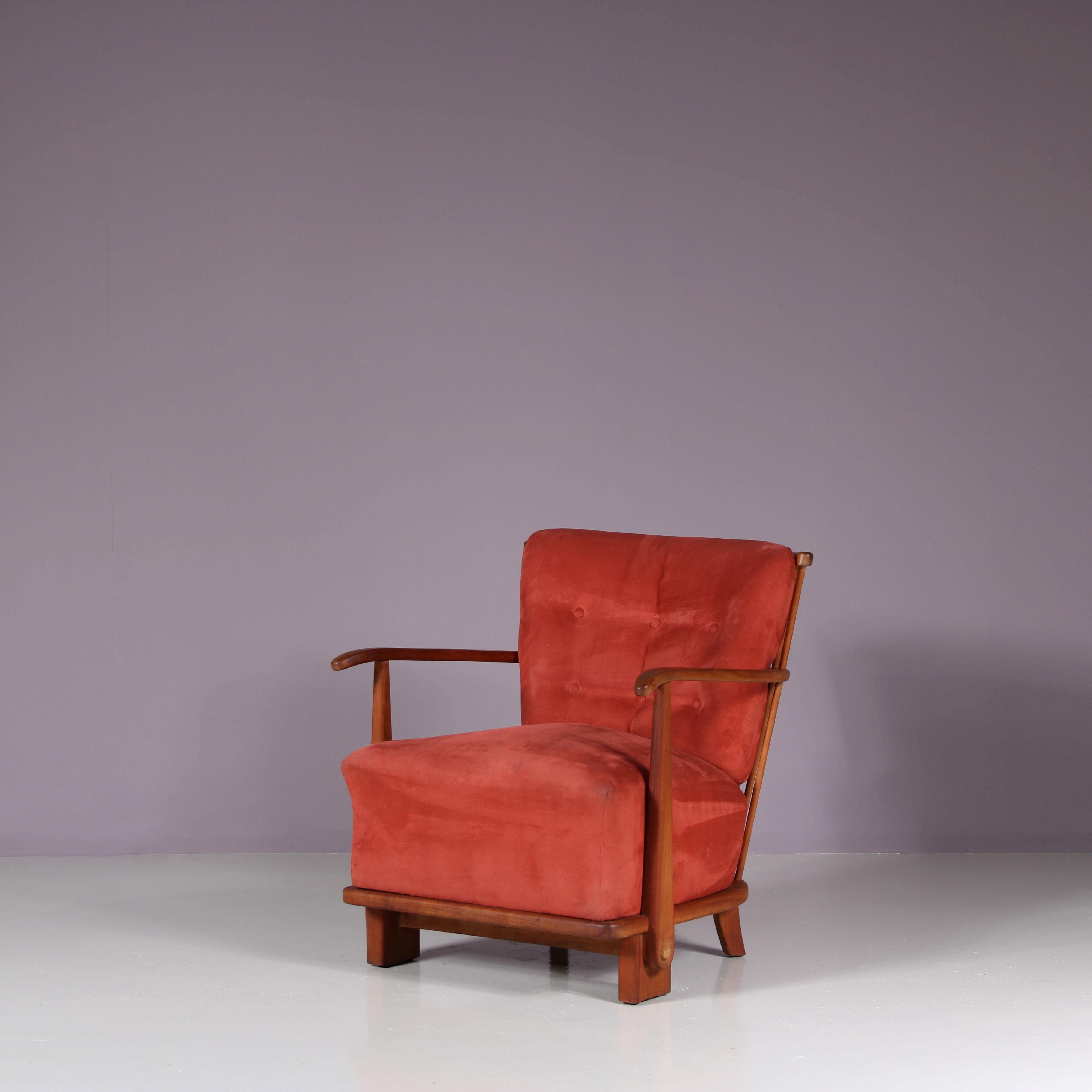 Pair of “1590” Easy Chairs by Fritz Hansen, Denmark 1940 11