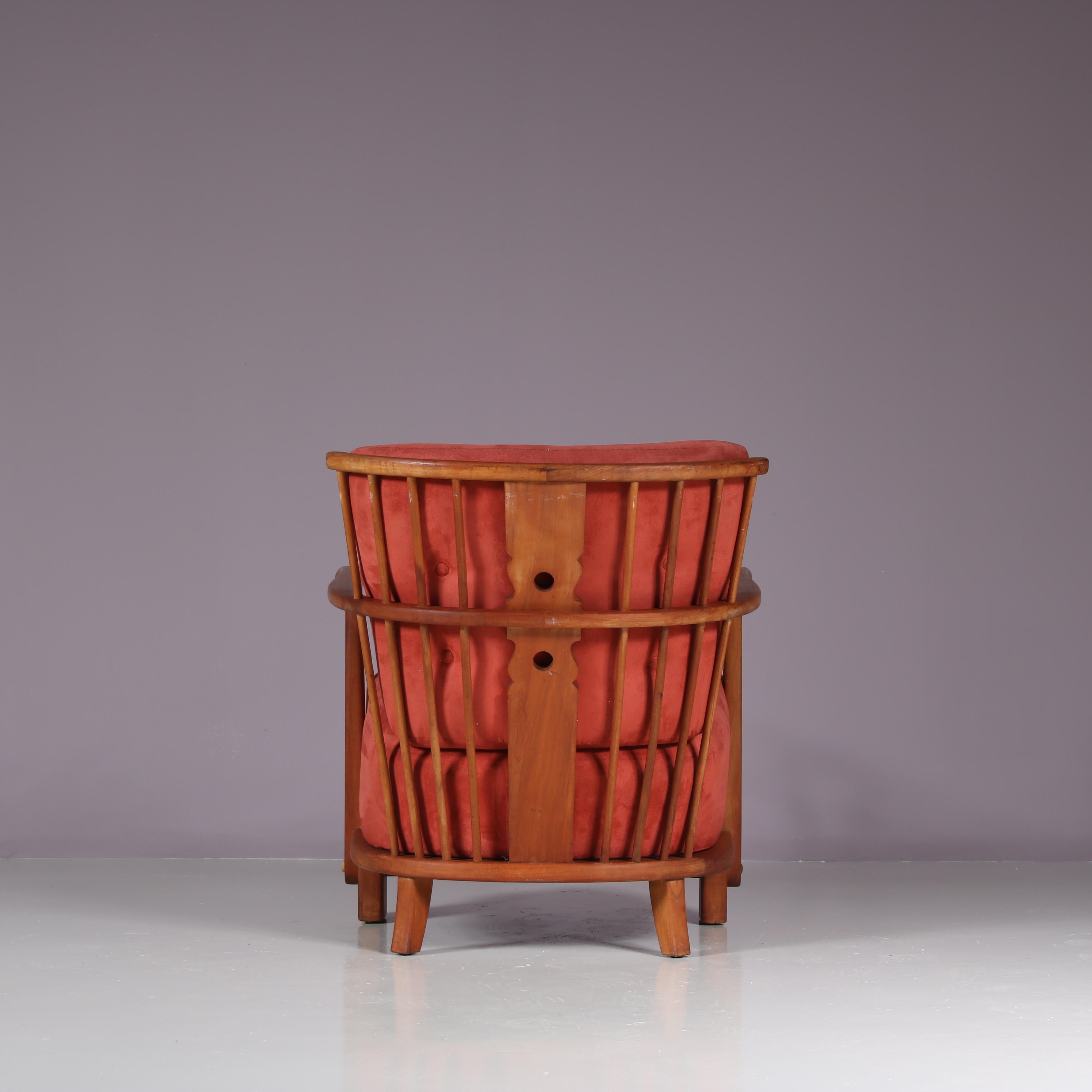 Pair of “1590” Easy Chairs by Fritz Hansen, Denmark 1940 14