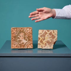Pair of 15th Century Encaustic Medieval Tiles