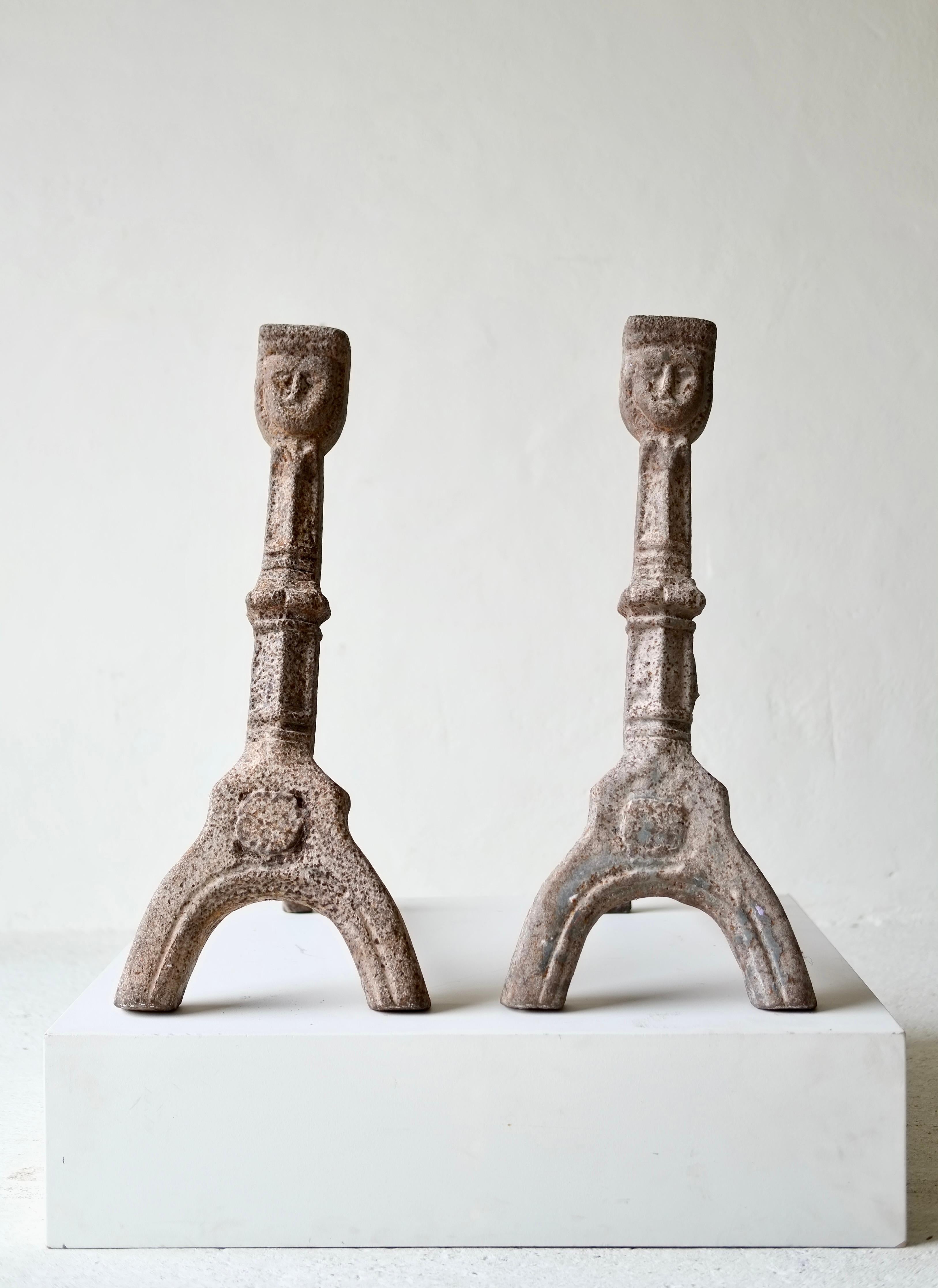 Pair Of 15th Century French Gothic Andirons For Sale 6