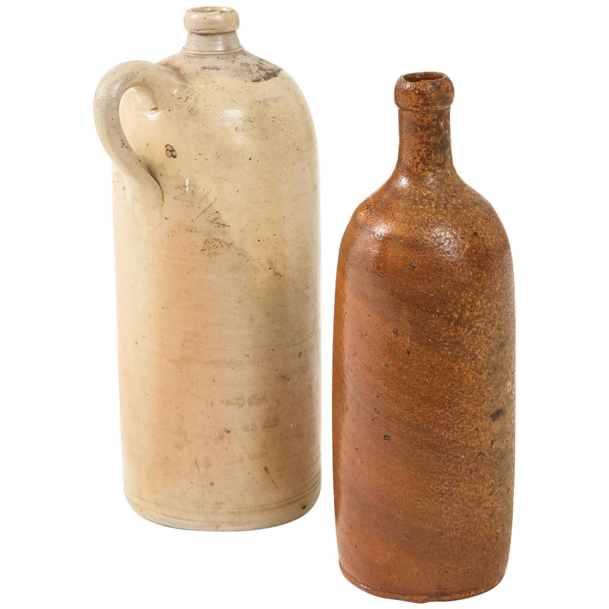 Pair of 16th & 17th Century German Salt Glazed Stoneware Beer Casks
