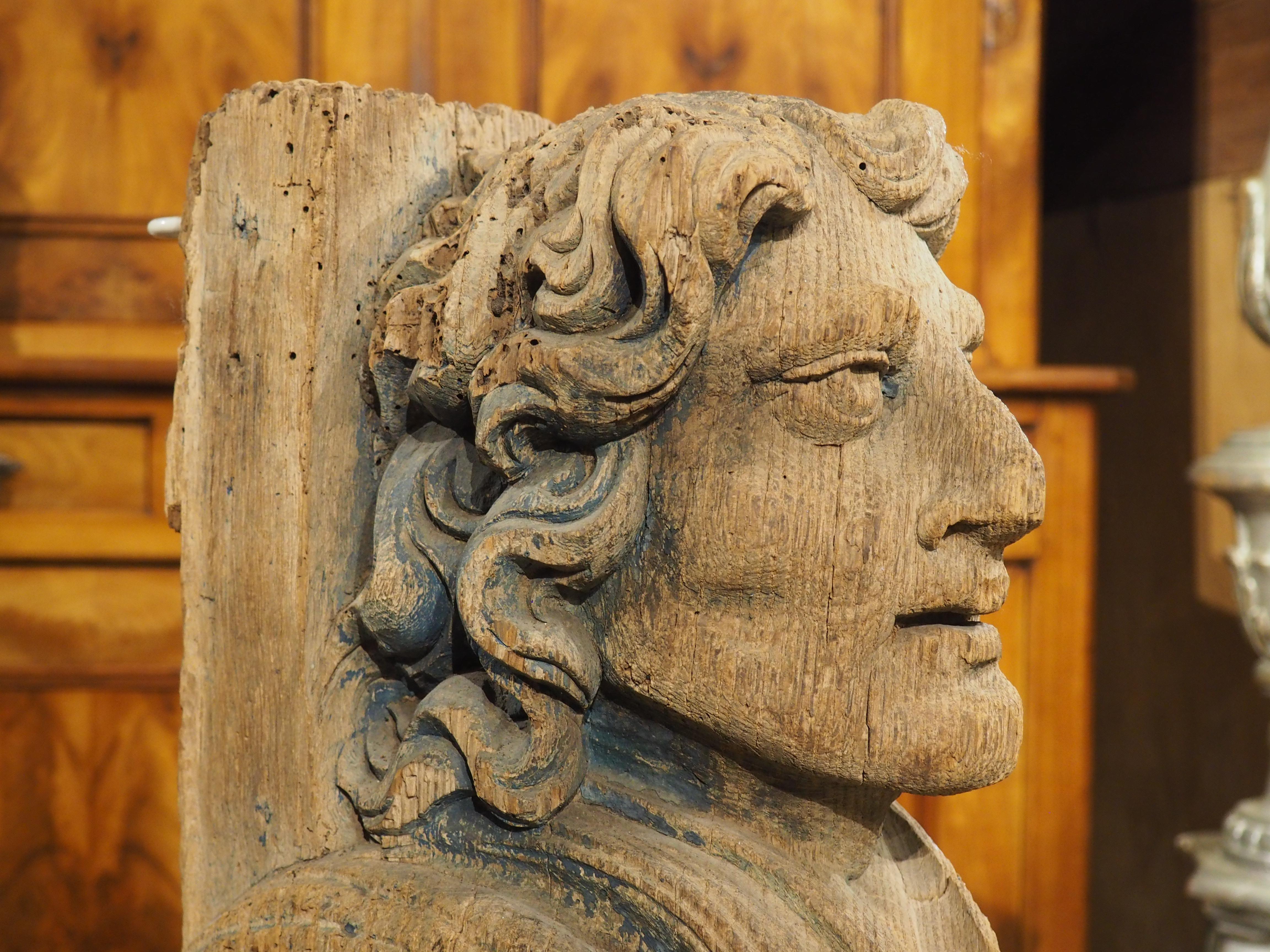 18th Century and Earlier Pair of 16th Century Carved Wooden Terms or Beam Supports from Northern Europe For Sale