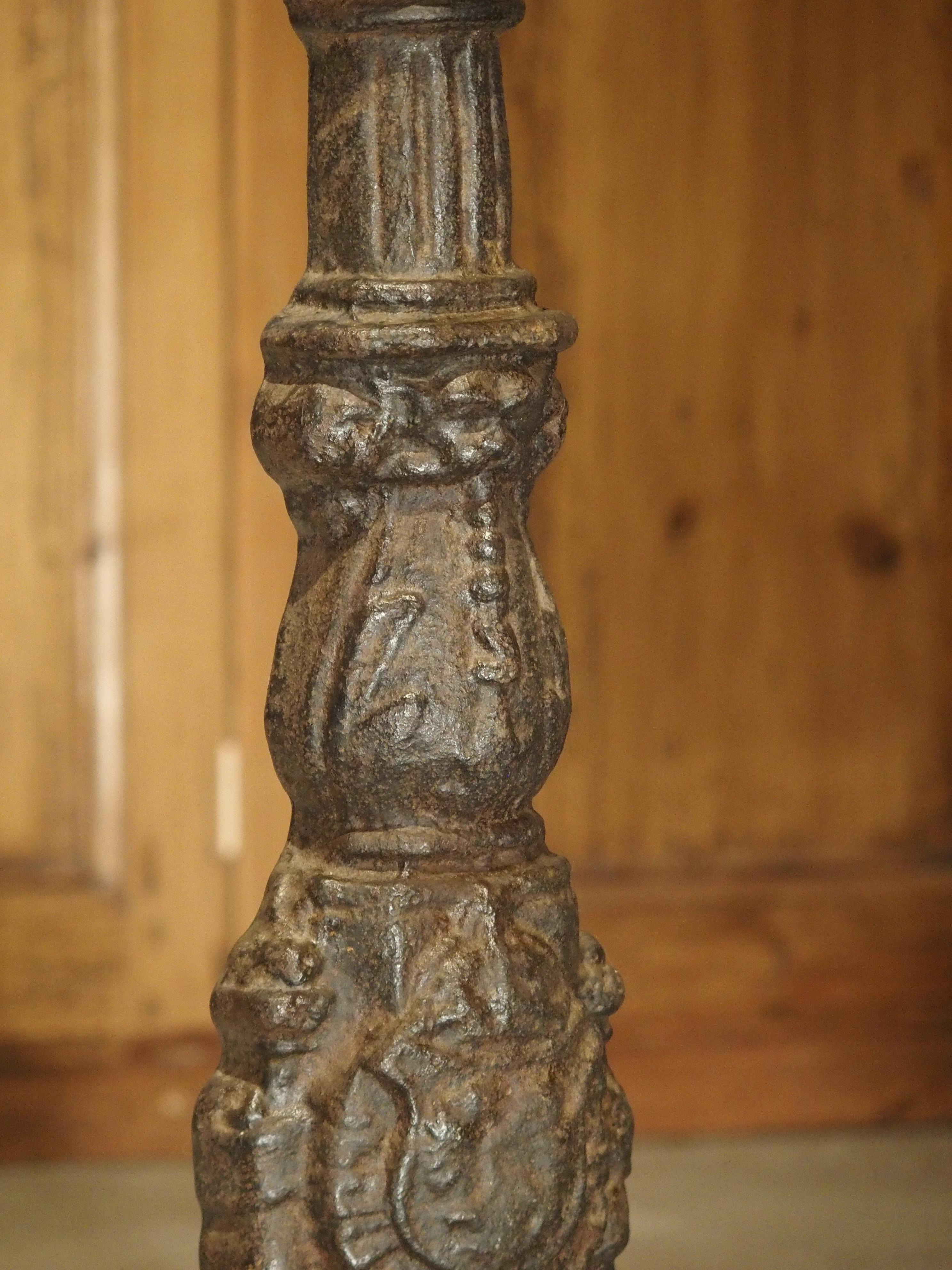 Pair of 16th Century Chateau Fireplace Andirons from France For Sale 3