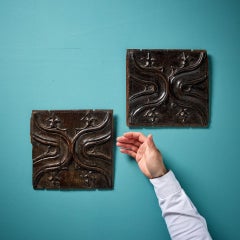 Pair of 16th Century English Carved Oak Wall Panels